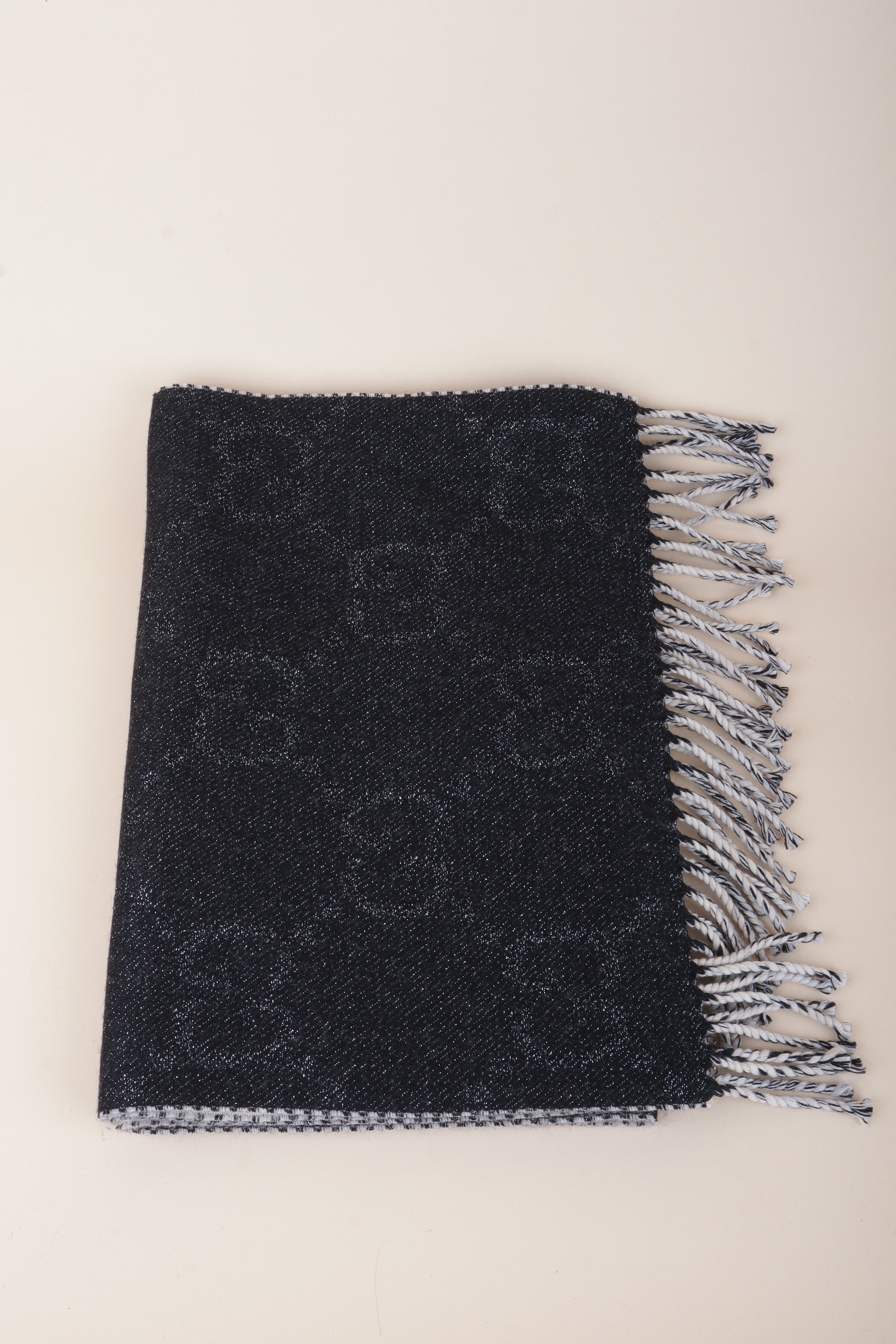 Gucci Bicolor Sparkle GG Wool Scarf