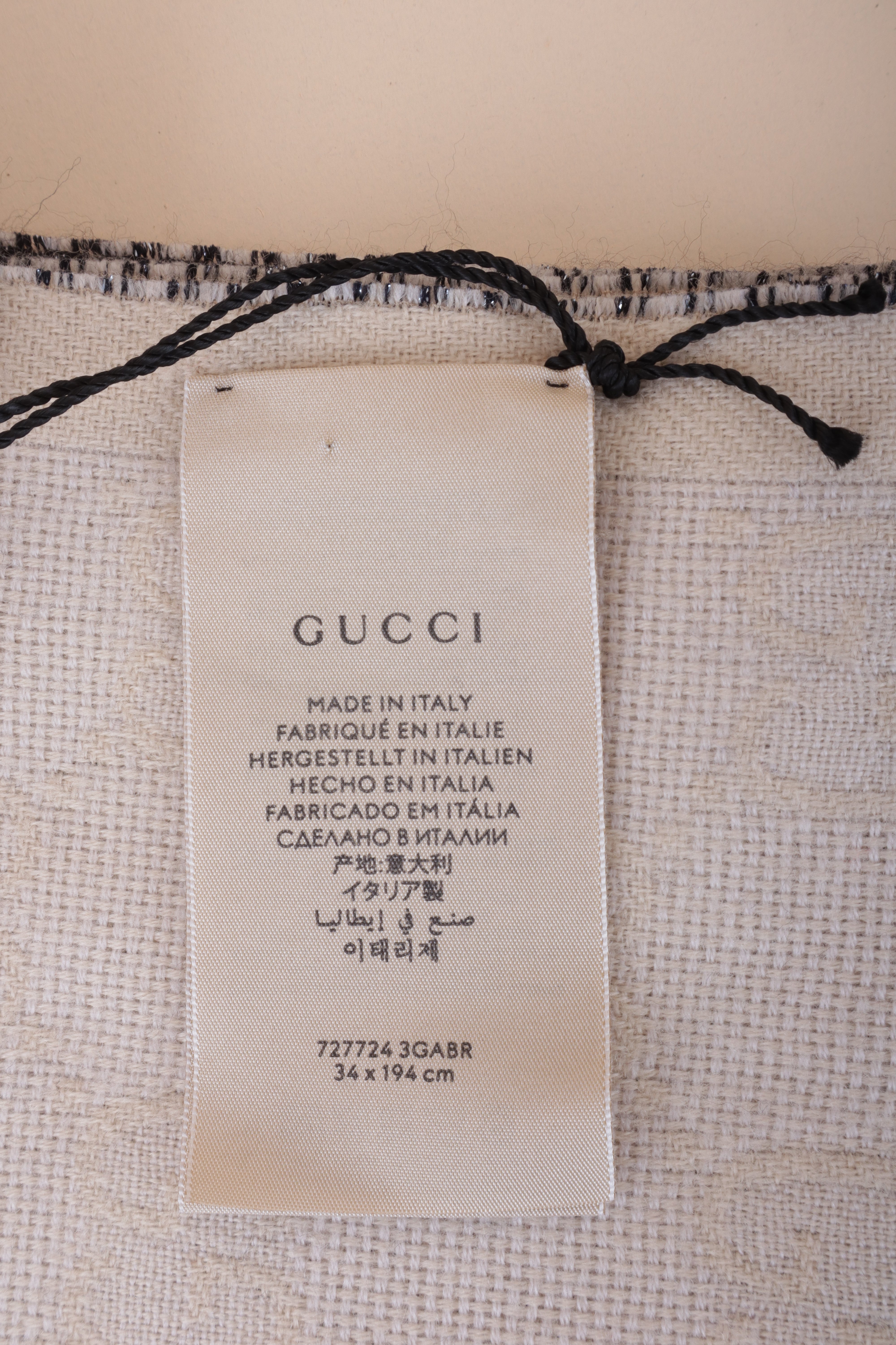 Gucci Bicolor Sparkle GG Wool Scarf