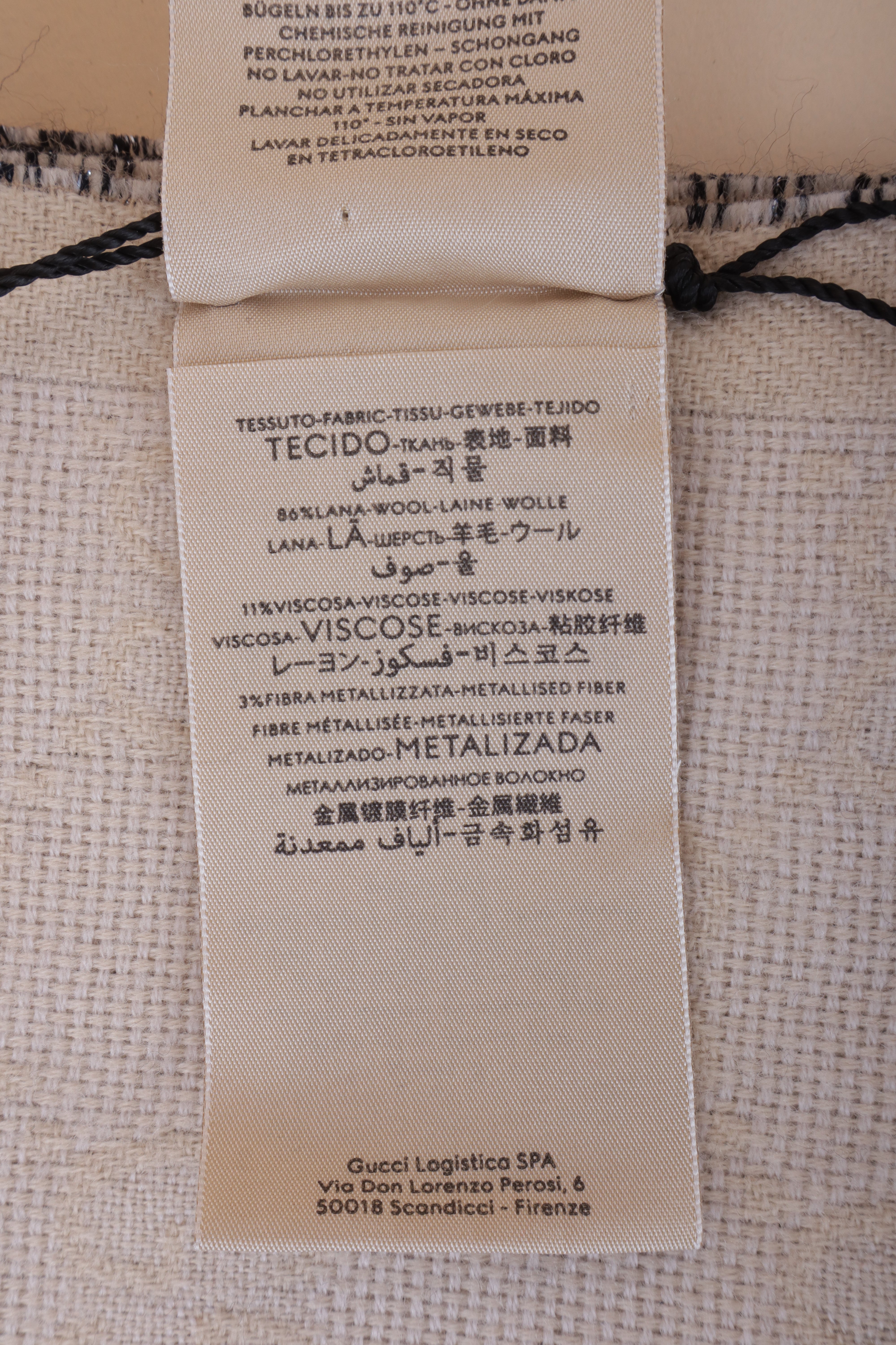 Gucci Bicolor Sparkle GG Wool Scarf