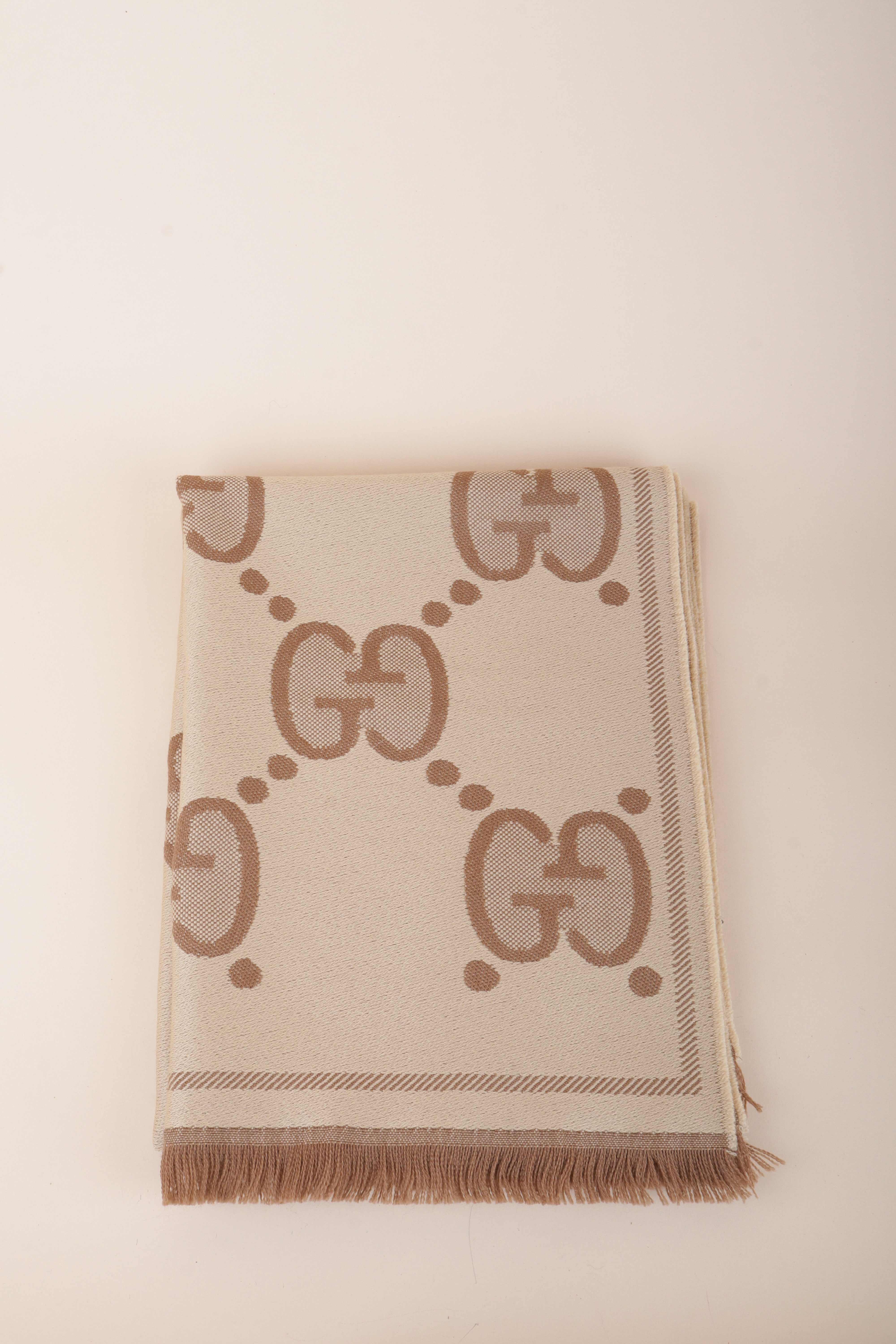 Gucci Bicolor GG Wool Jacquard Scarf