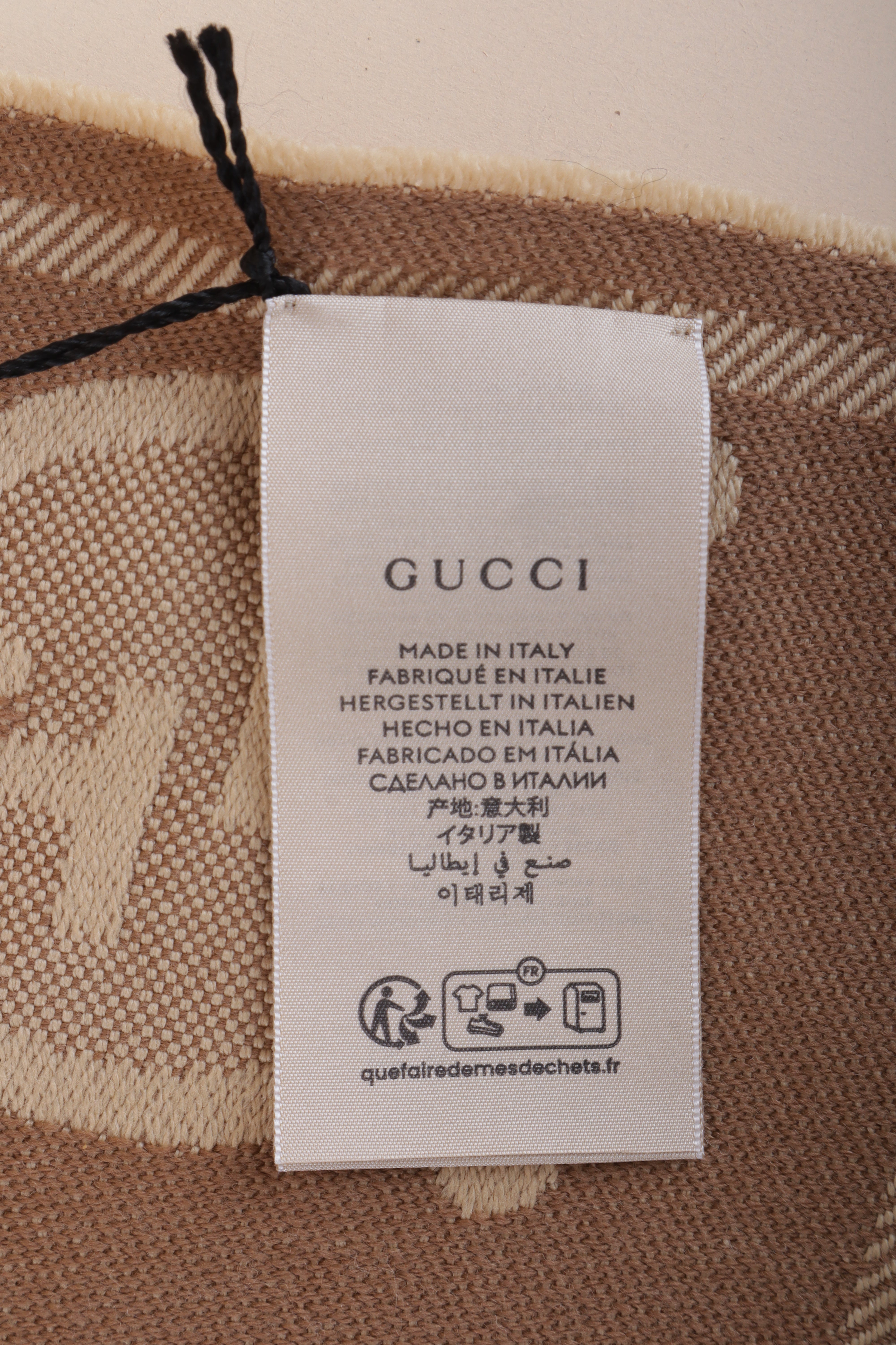 Gucci Bicolor GG Wool Jacquard Scarf