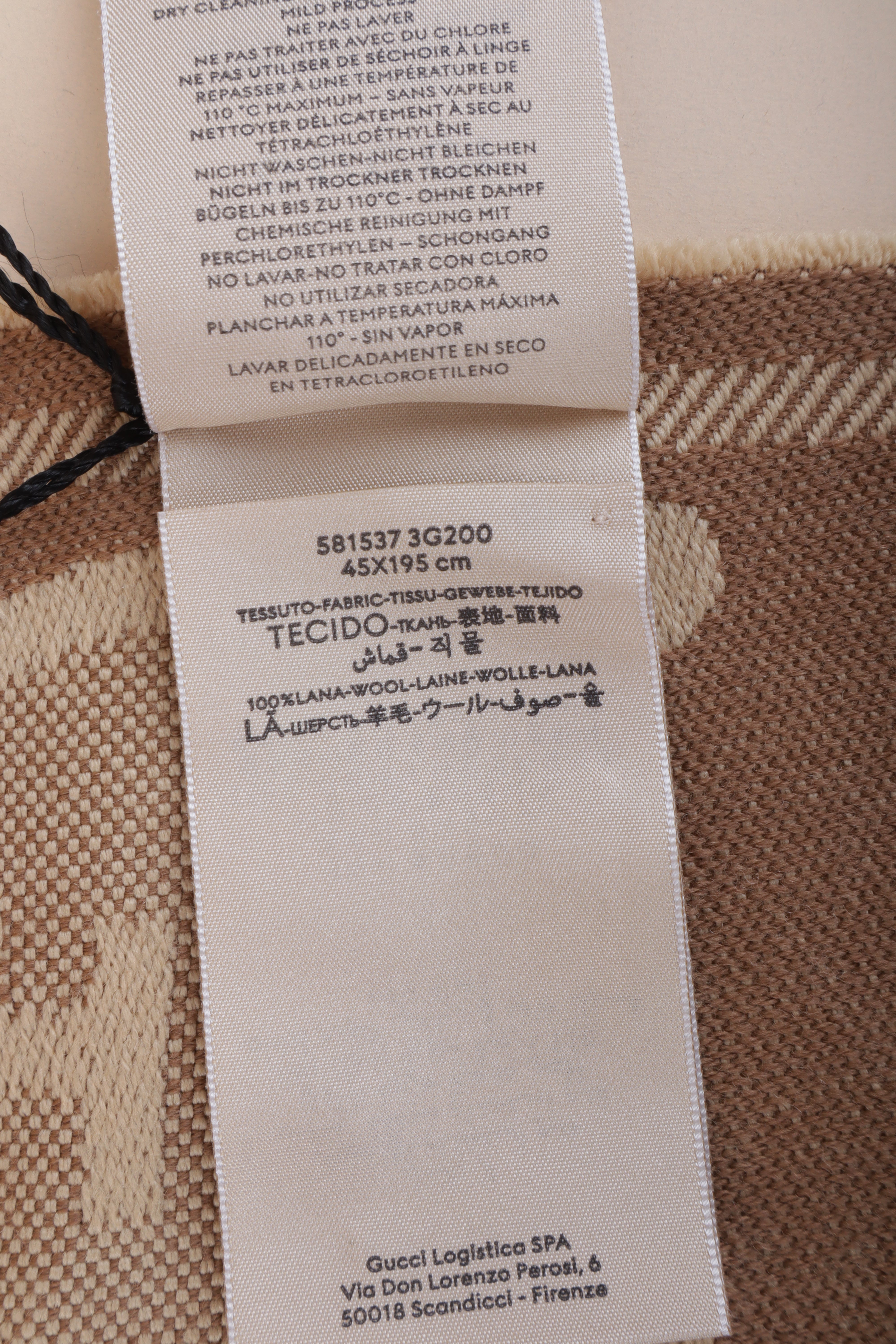 Gucci Bicolor GG Wool Jacquard Scarf