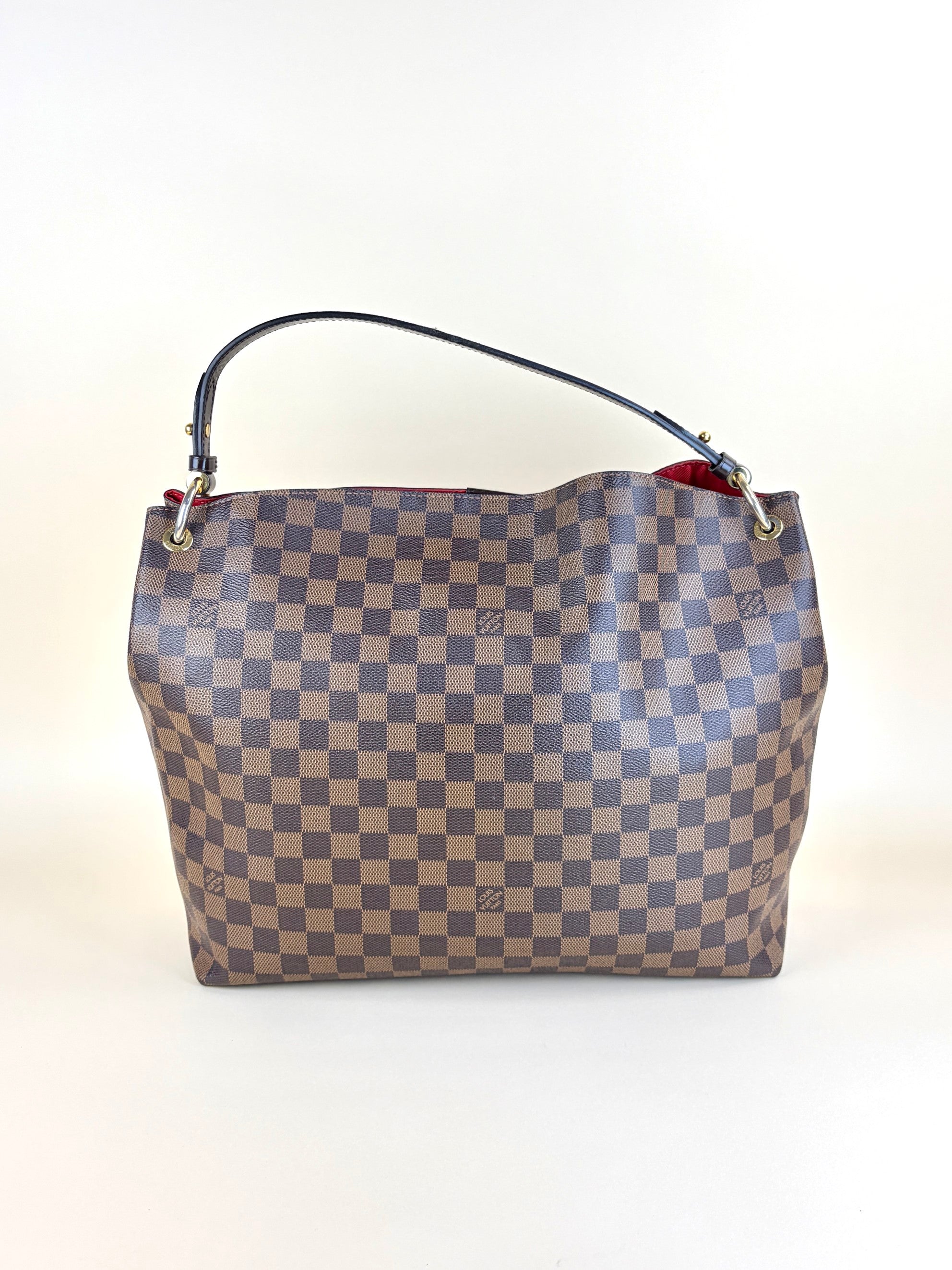 Louis Vuitton Damier Ebene canvas graceful mm hobo bag
