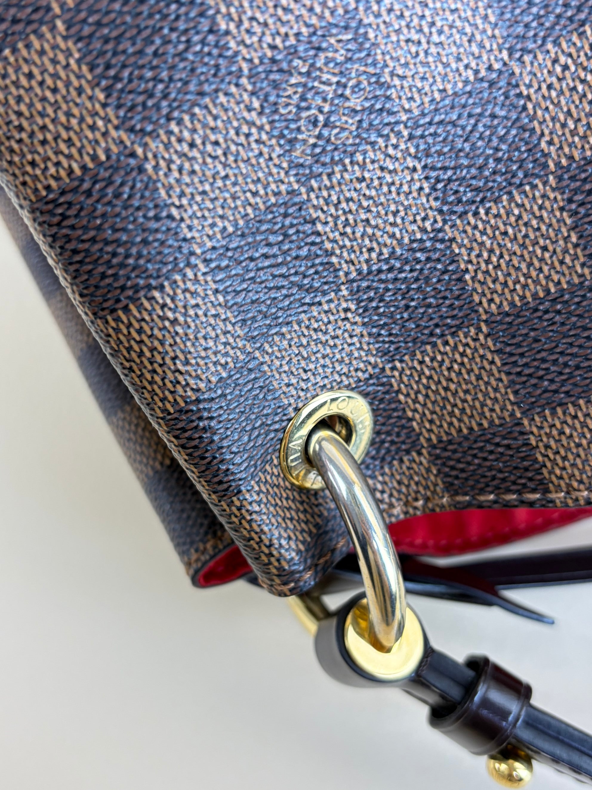 Louis Vuitton Damier Ebene canvas graceful mm hobo bag