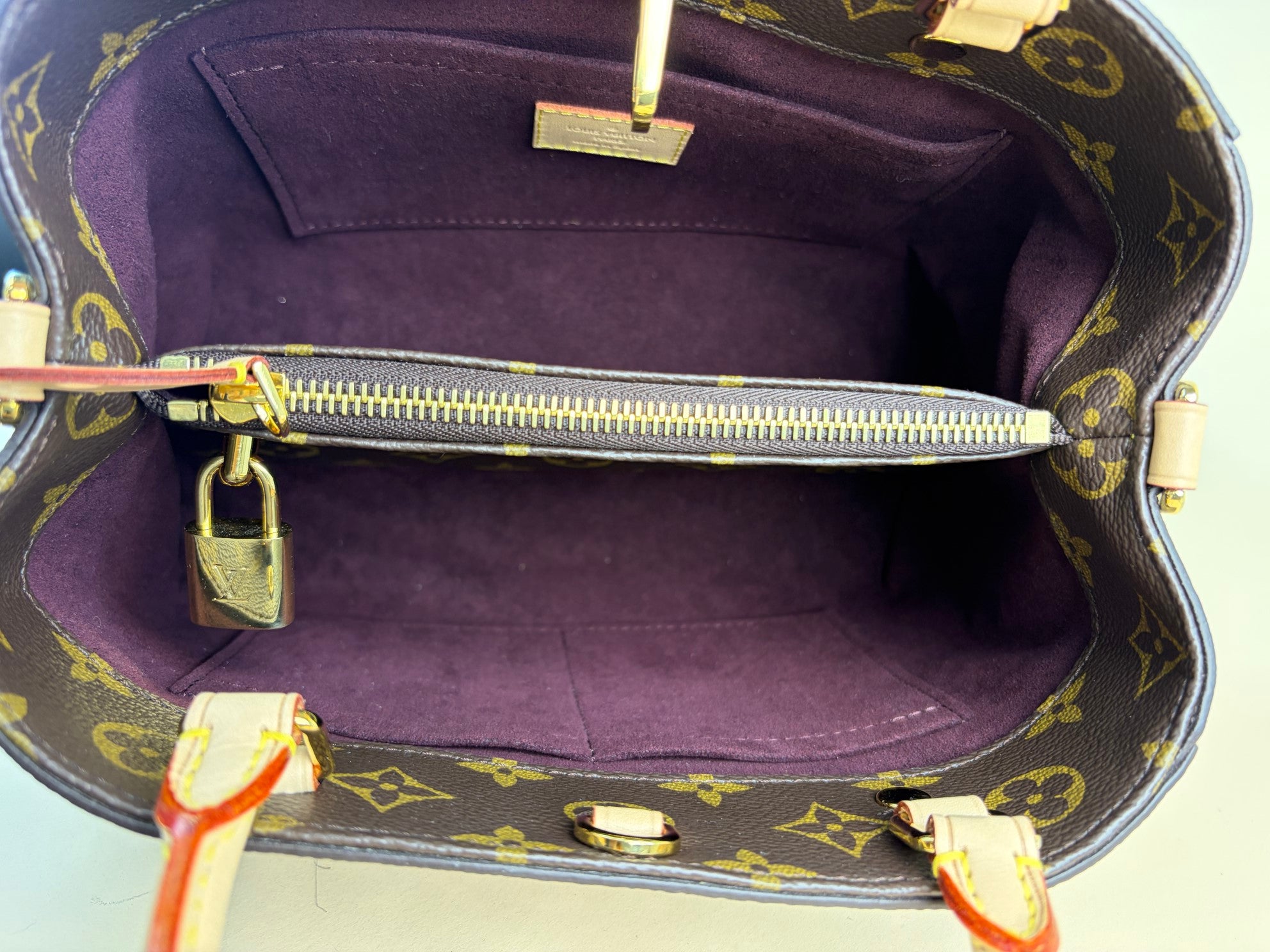 Louis Vuitton Monogram Montaigne BB Tote Bag with Strap