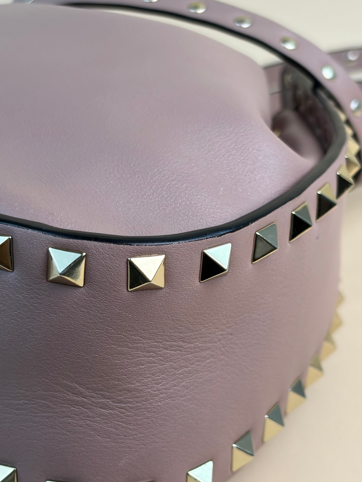 Valentino Nude Rockstud Bucket Small Crossbody Bag