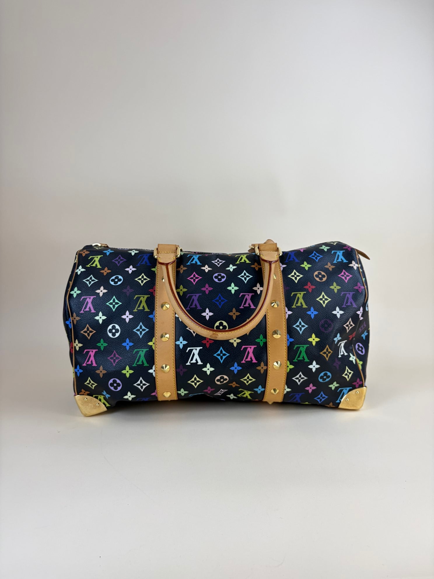 Louis Vuitton Monogram Multicolor keepall45 Black tote bag