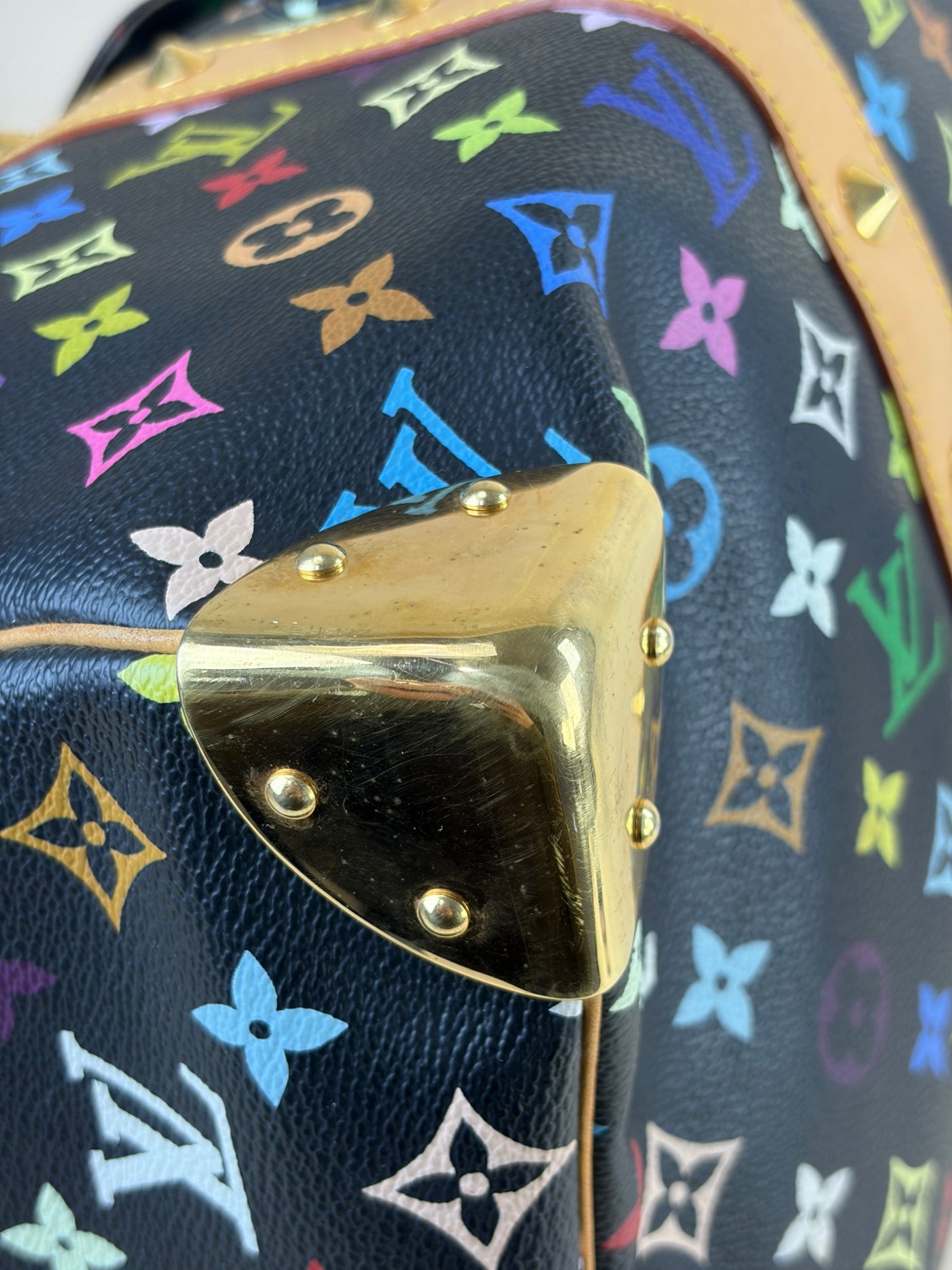 Louis Vuitton Monogram Multicolor keepall45 Black tote bag