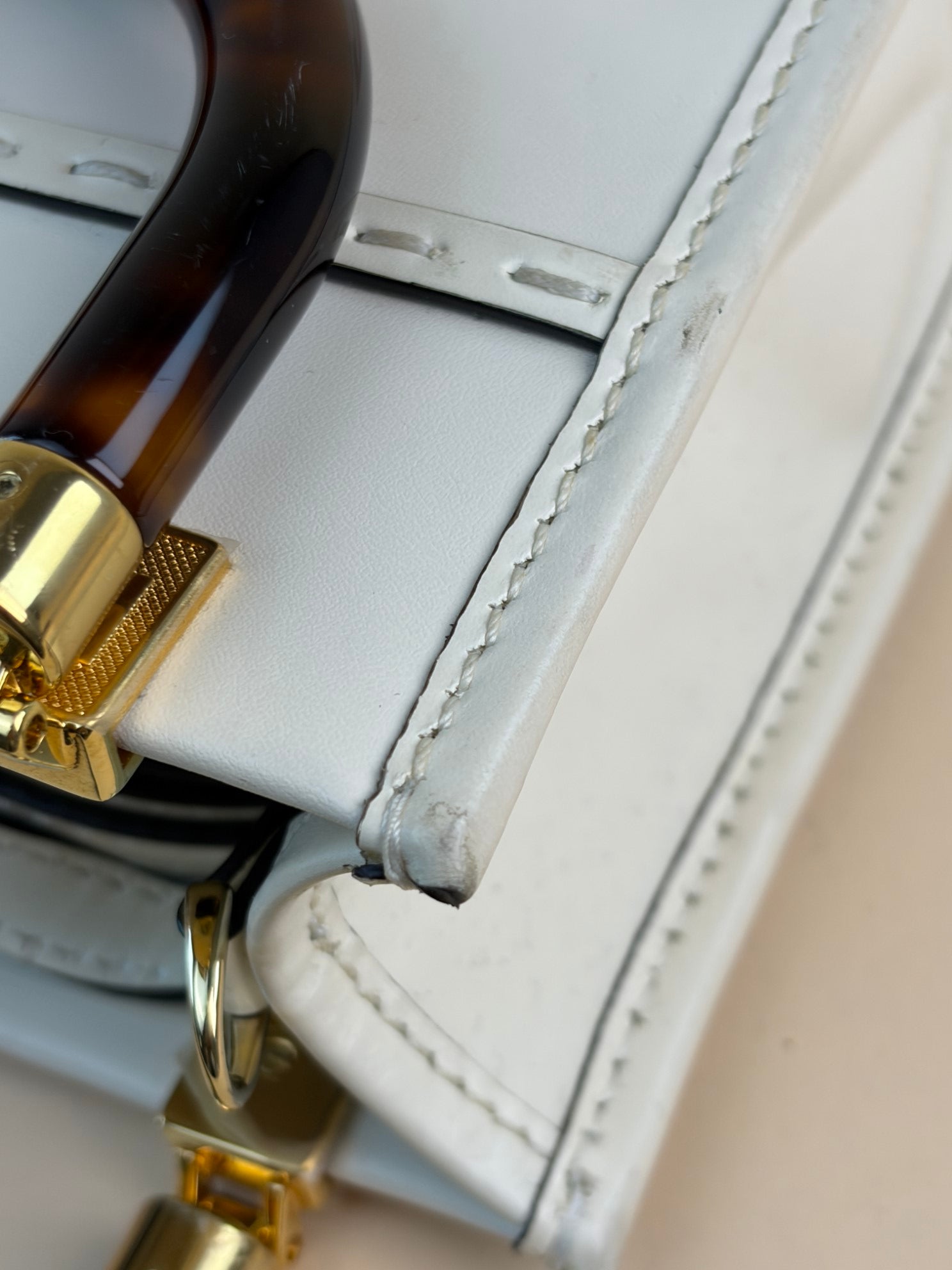 Fendi Cream Mini Sunshine Tote Bag with Strap