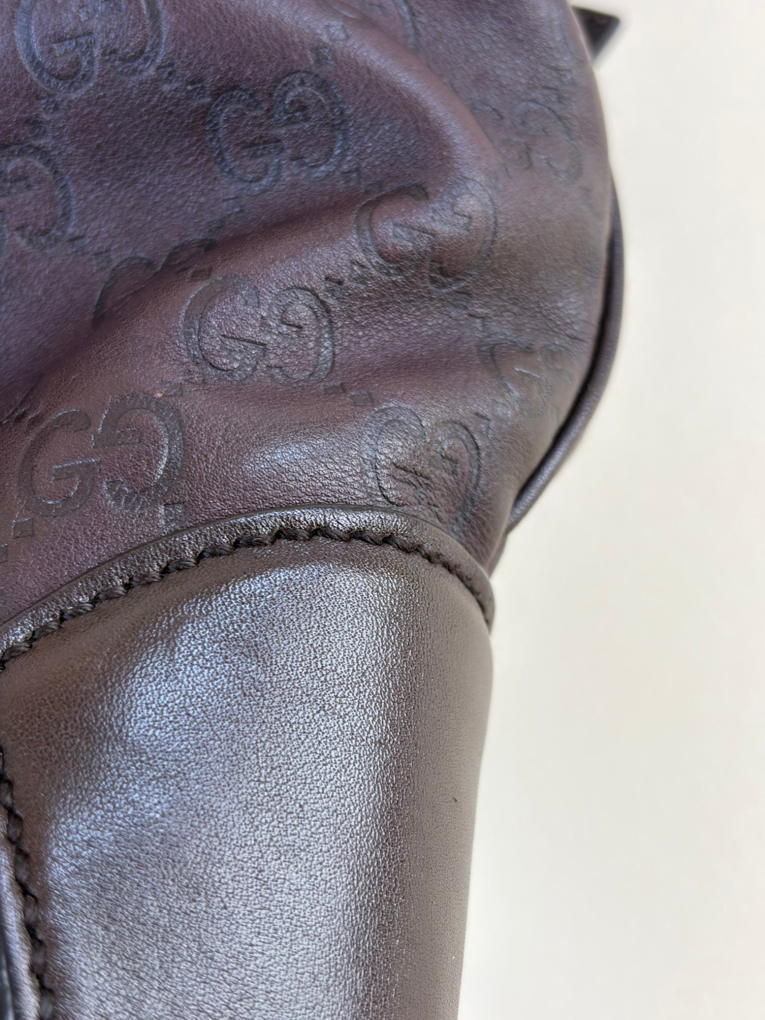 Gucci  horse bit limited edition dark brown Gucci Sima leather 85th anniversary