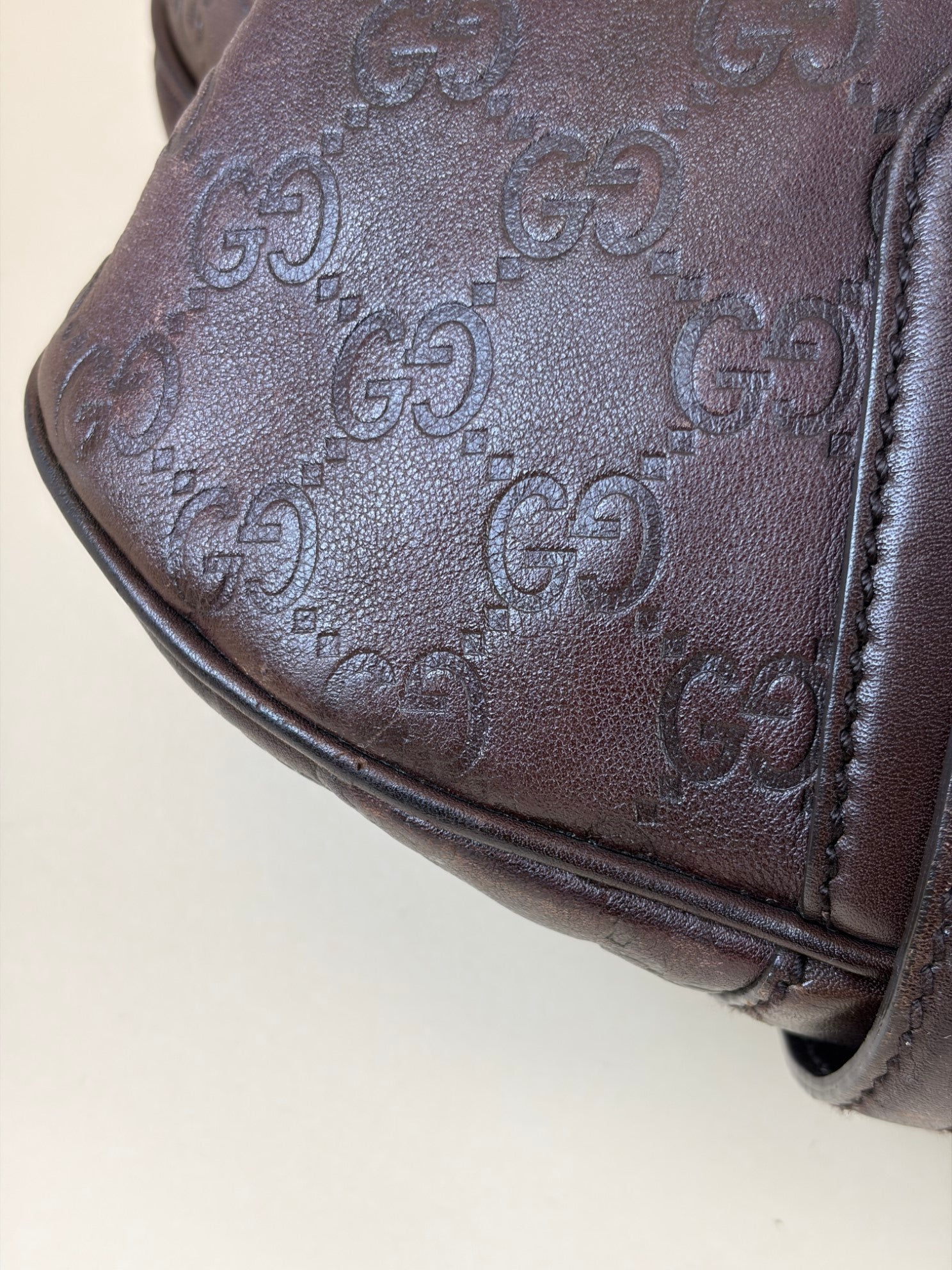 Gucci  horse bit limited edition dark brown Gucci Sima leather 85th anniversary