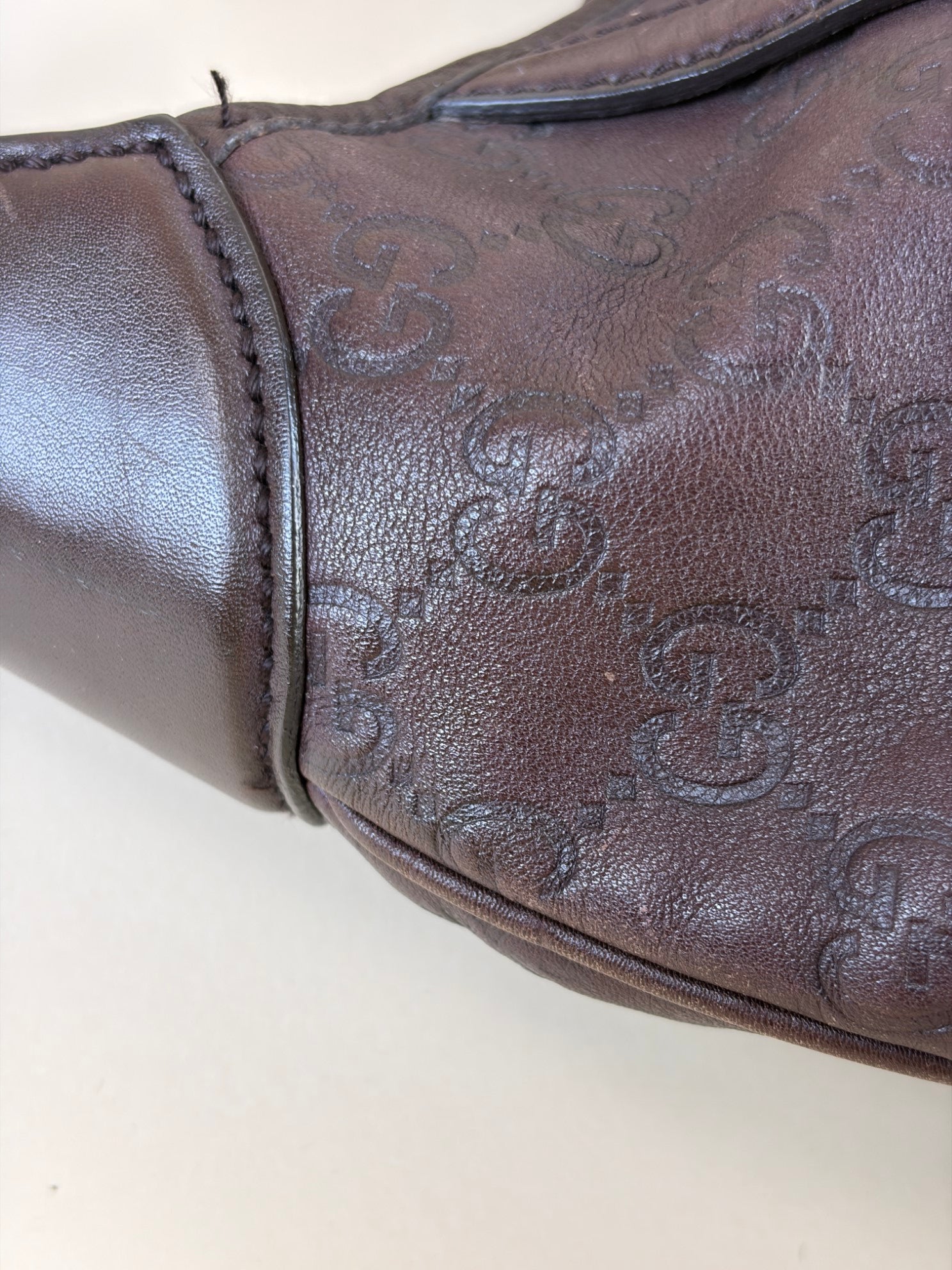 Gucci  horse bit limited edition dark brown Gucci Sima leather 85th anniversary