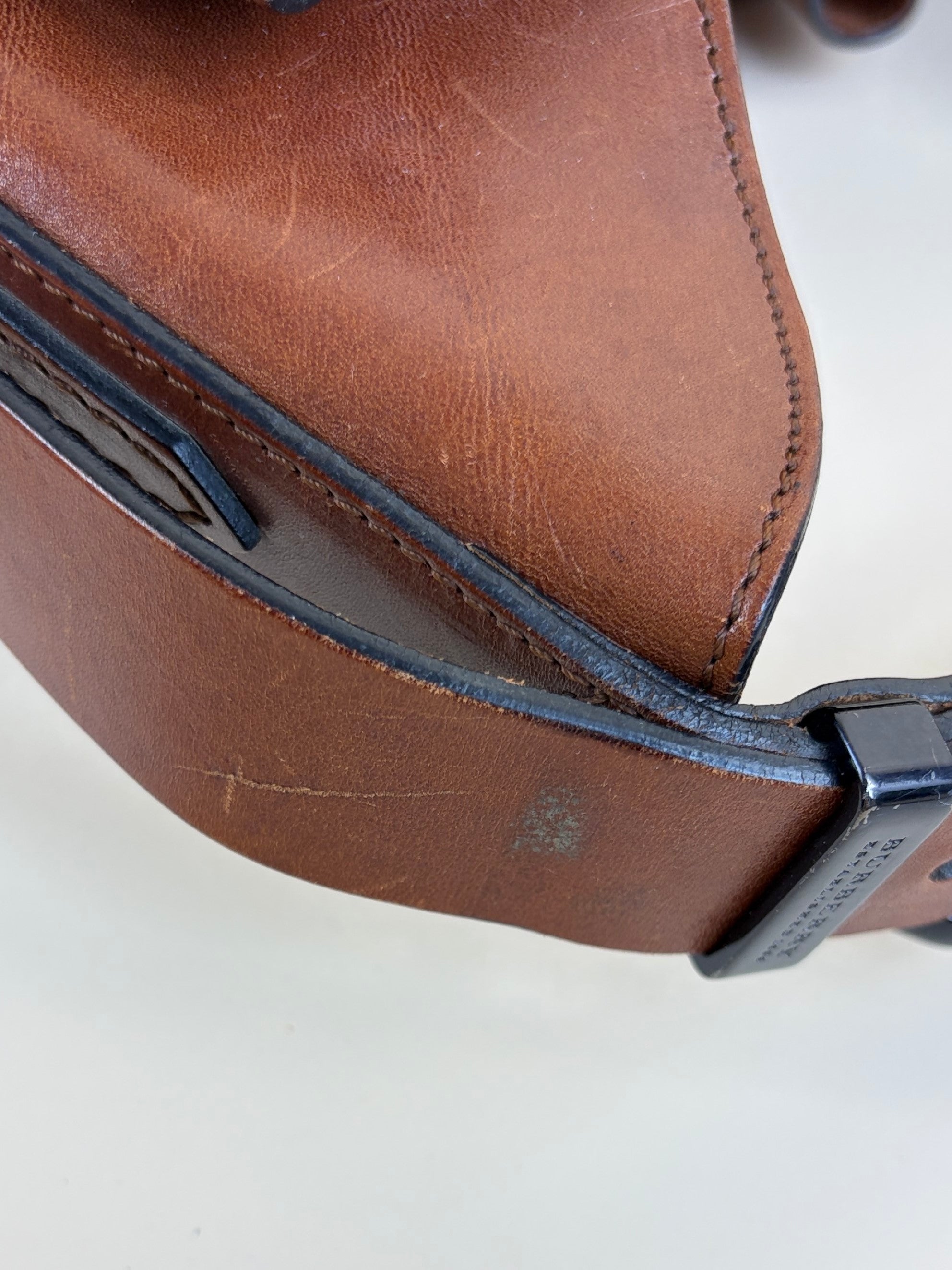 Burberry Brown calfskin bride house check Kenton hobo bag
