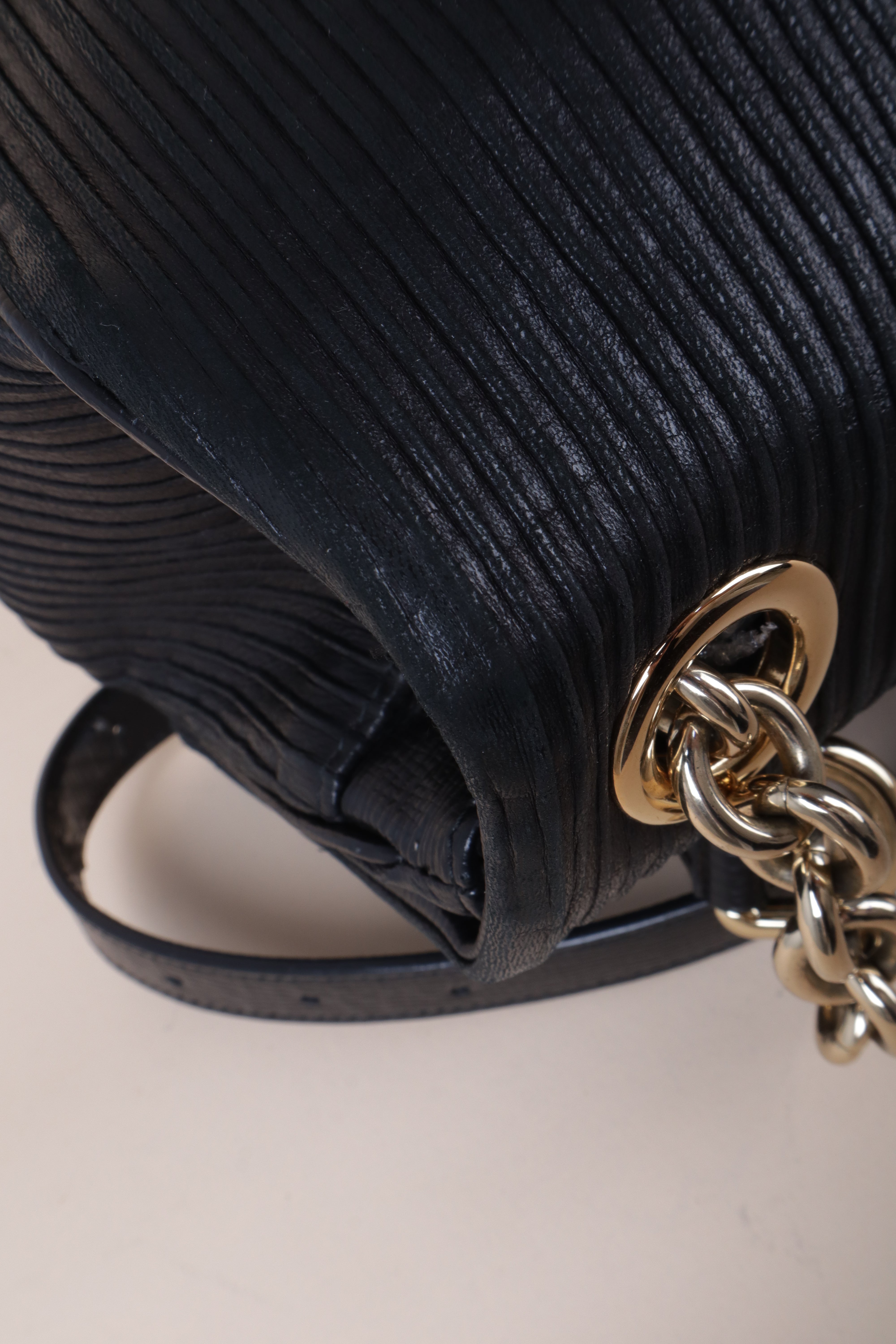 Dolce Gabbana black leather shoulder bag