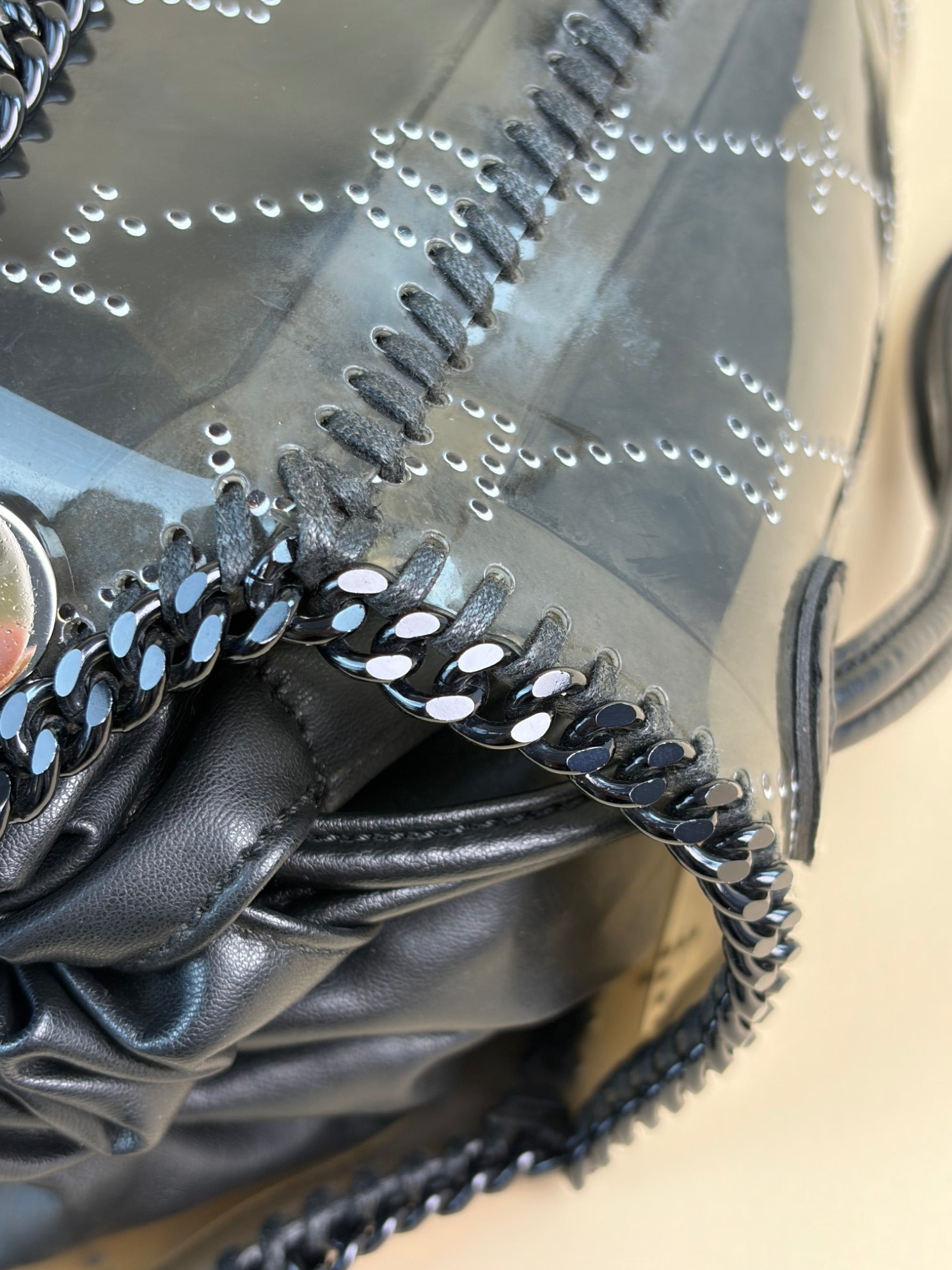 Stella Mccartney Black PVC Falabella Tote Bag