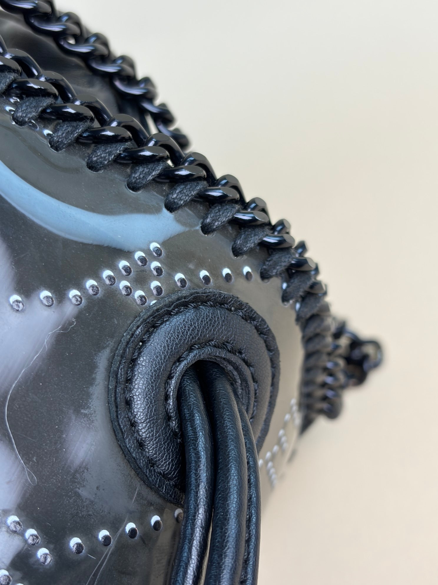 Stella Mccartney Black PVC Falabella Tote Bag