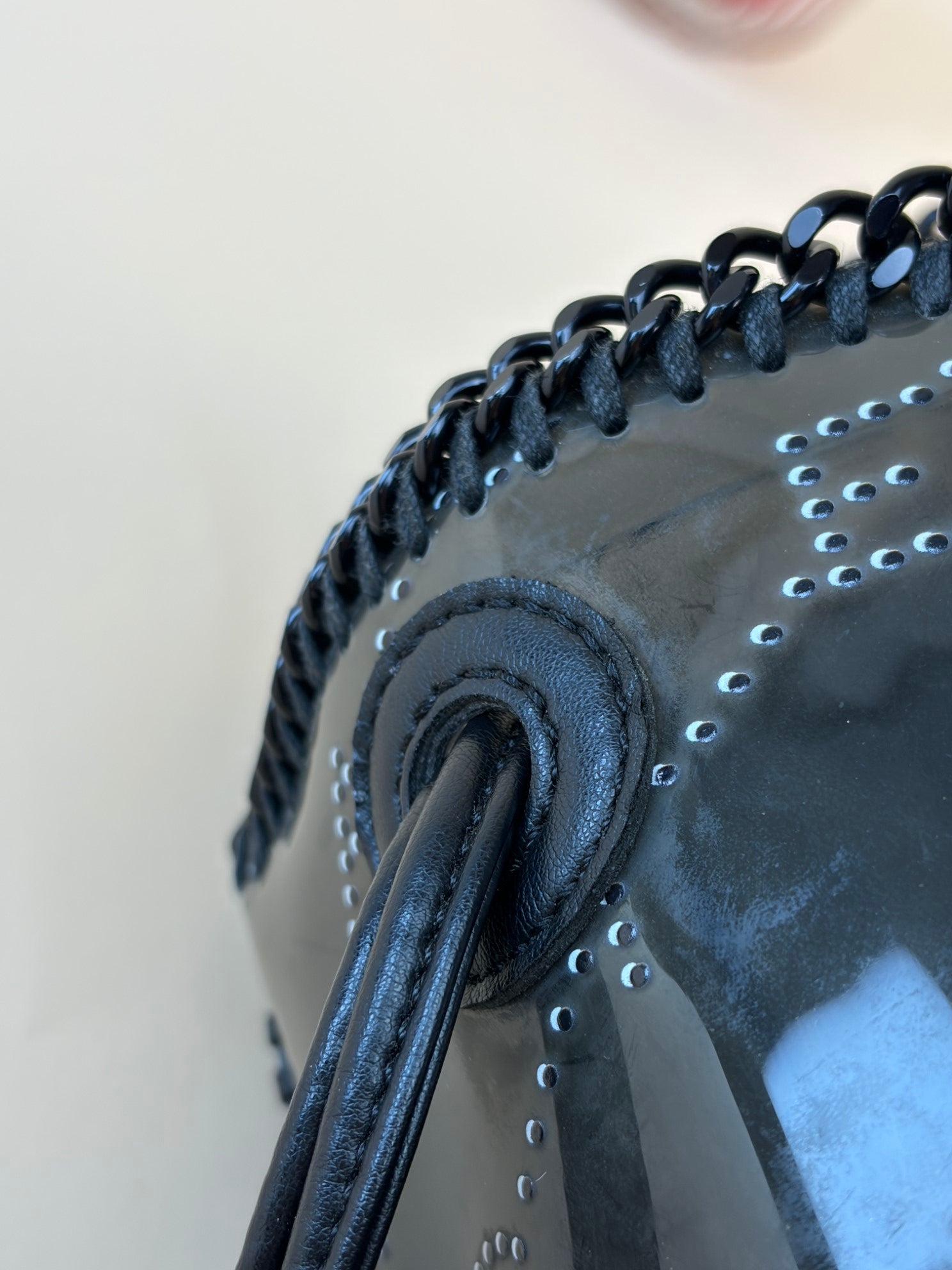 Stella Mccartney Black PVC Falabella Tote Bag