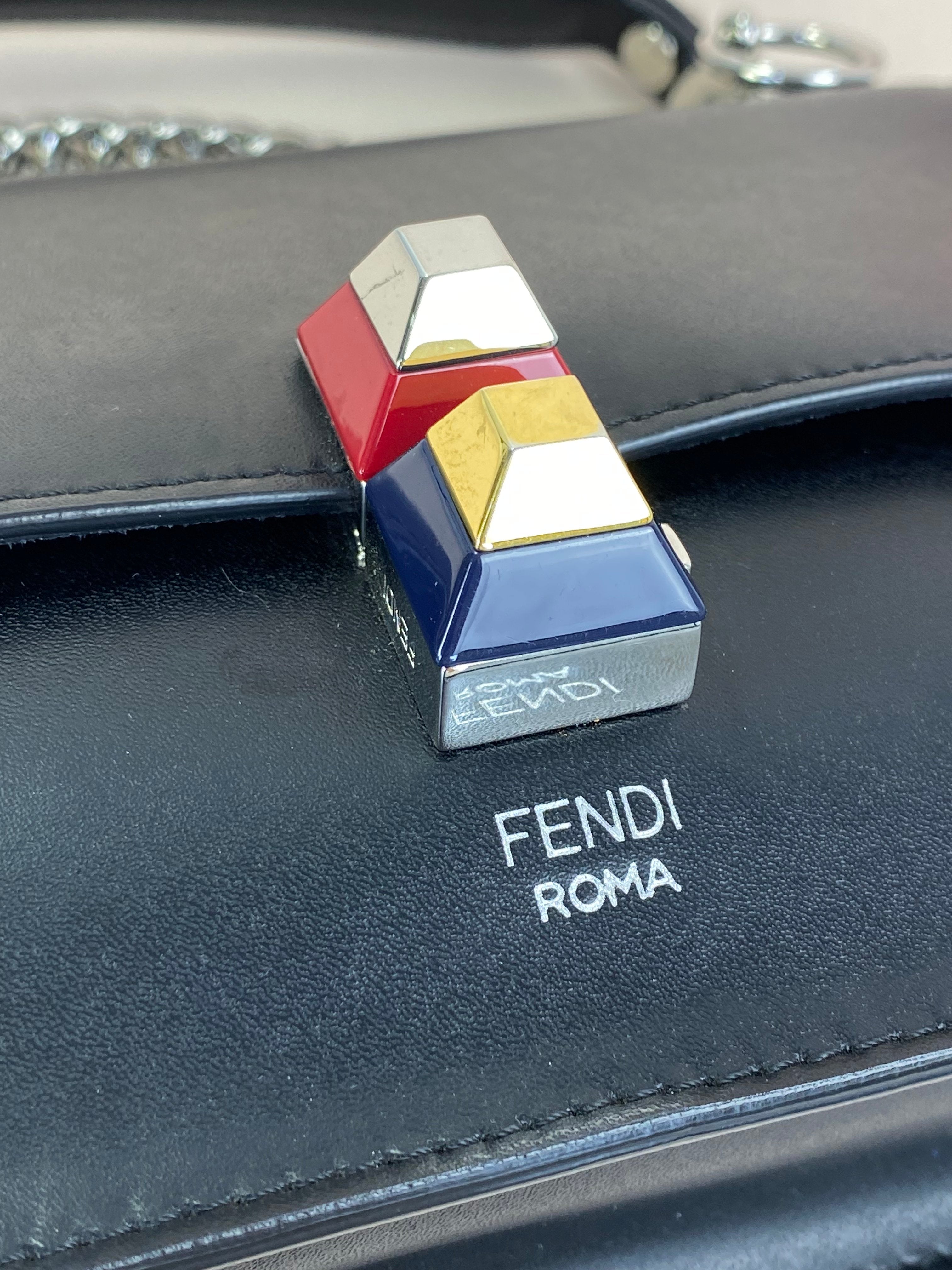 Fendi Black Mini Kan I Shoulder Bag