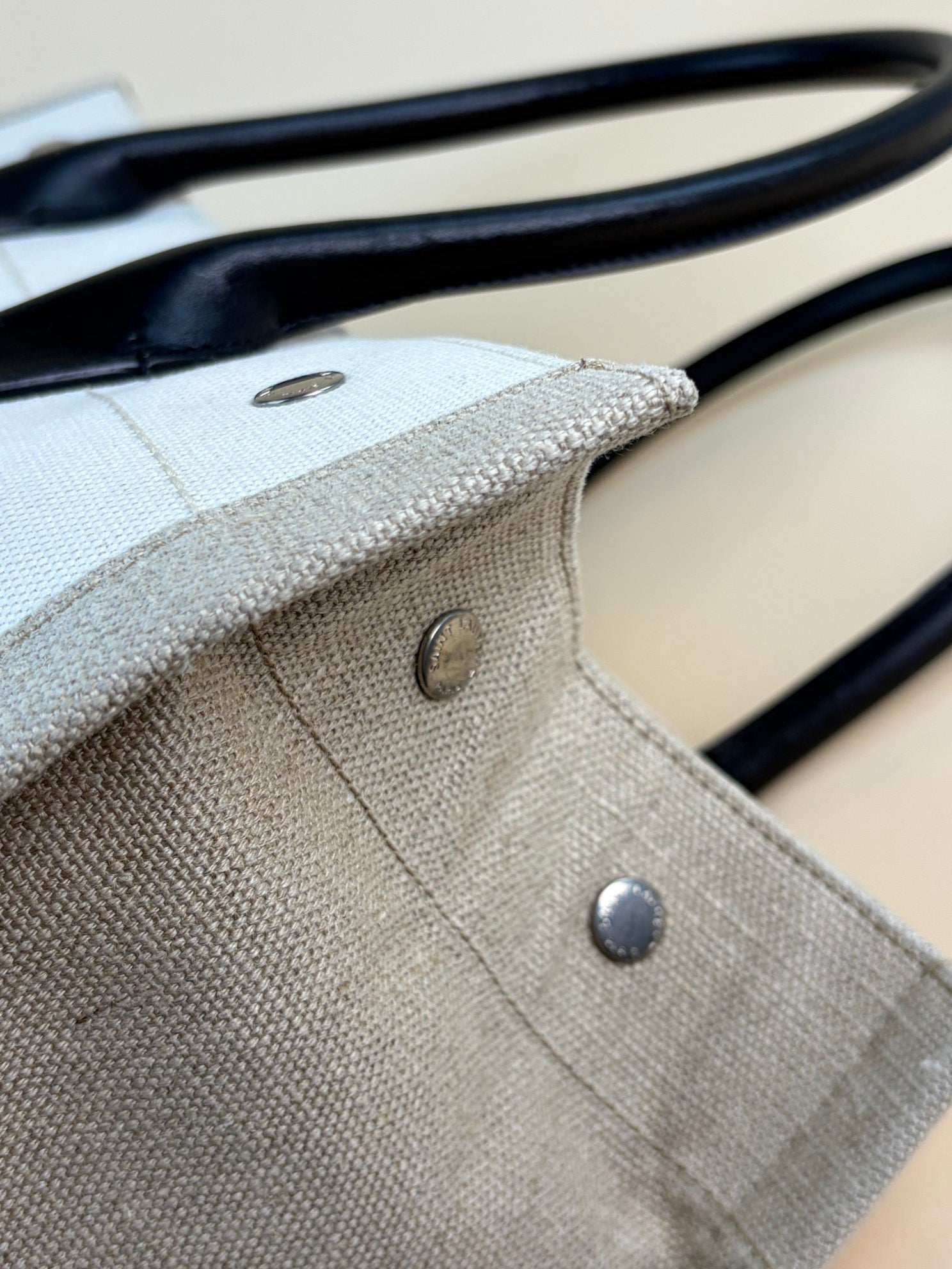 YSL Linen Small Rive Gauche Tote Bag