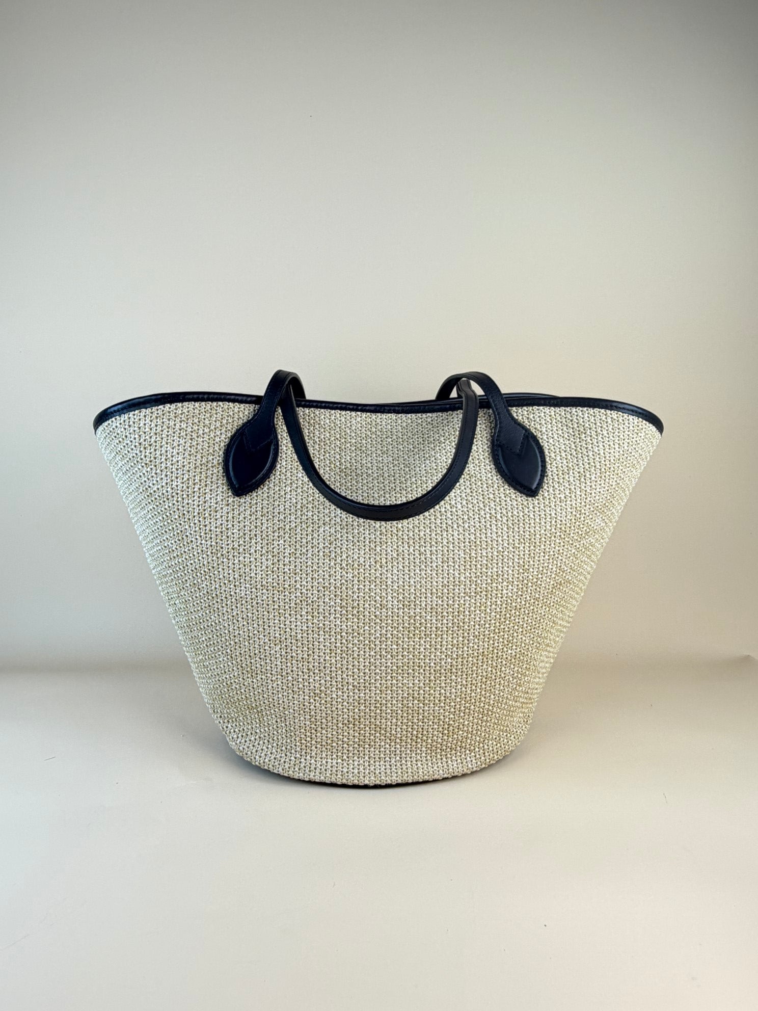 Louis Vuitton Black Saint Jacques x Raffia Tote Bag