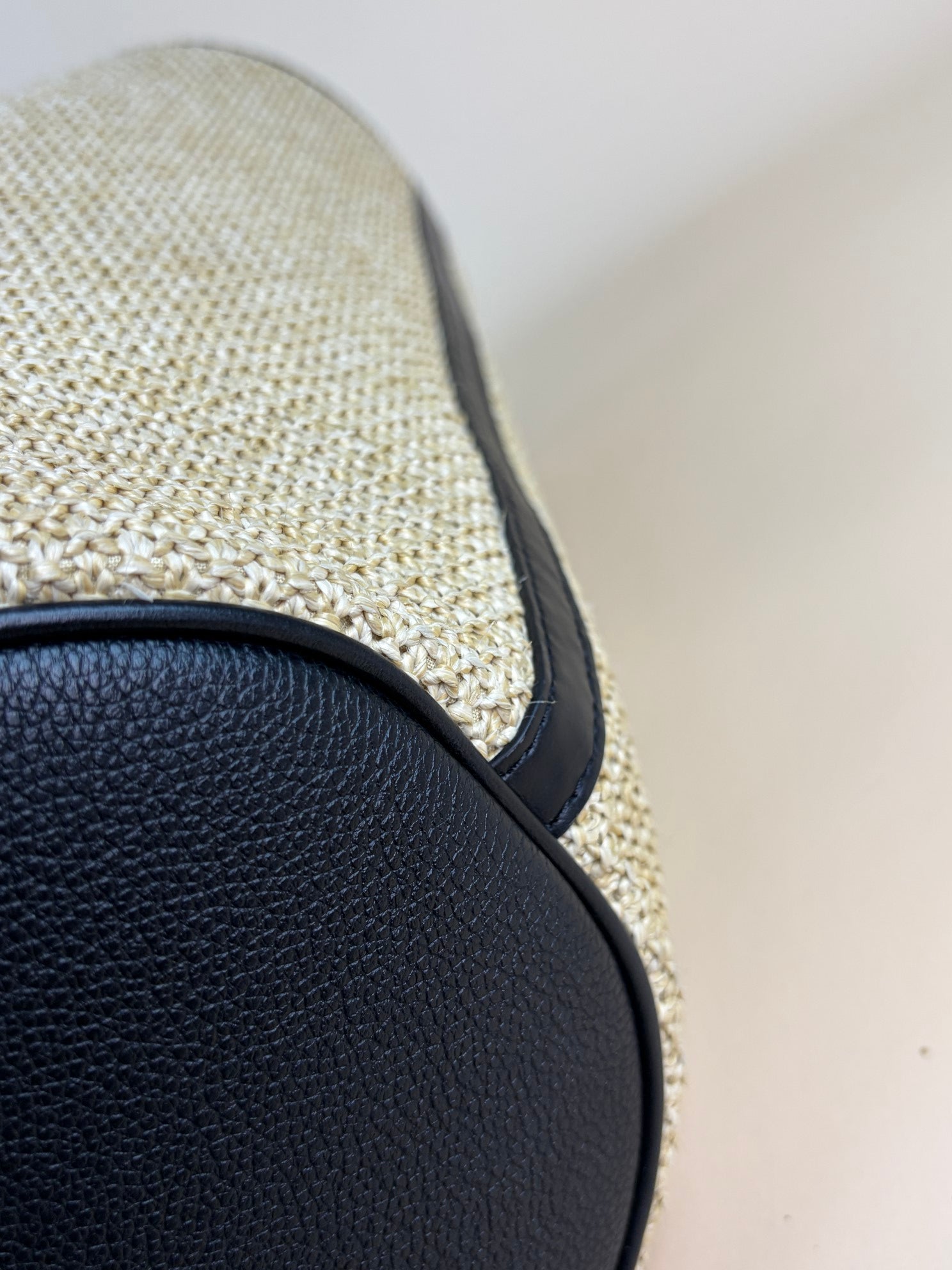 Louis Vuitton Black Saint Jacques x Raffia Tote Bag