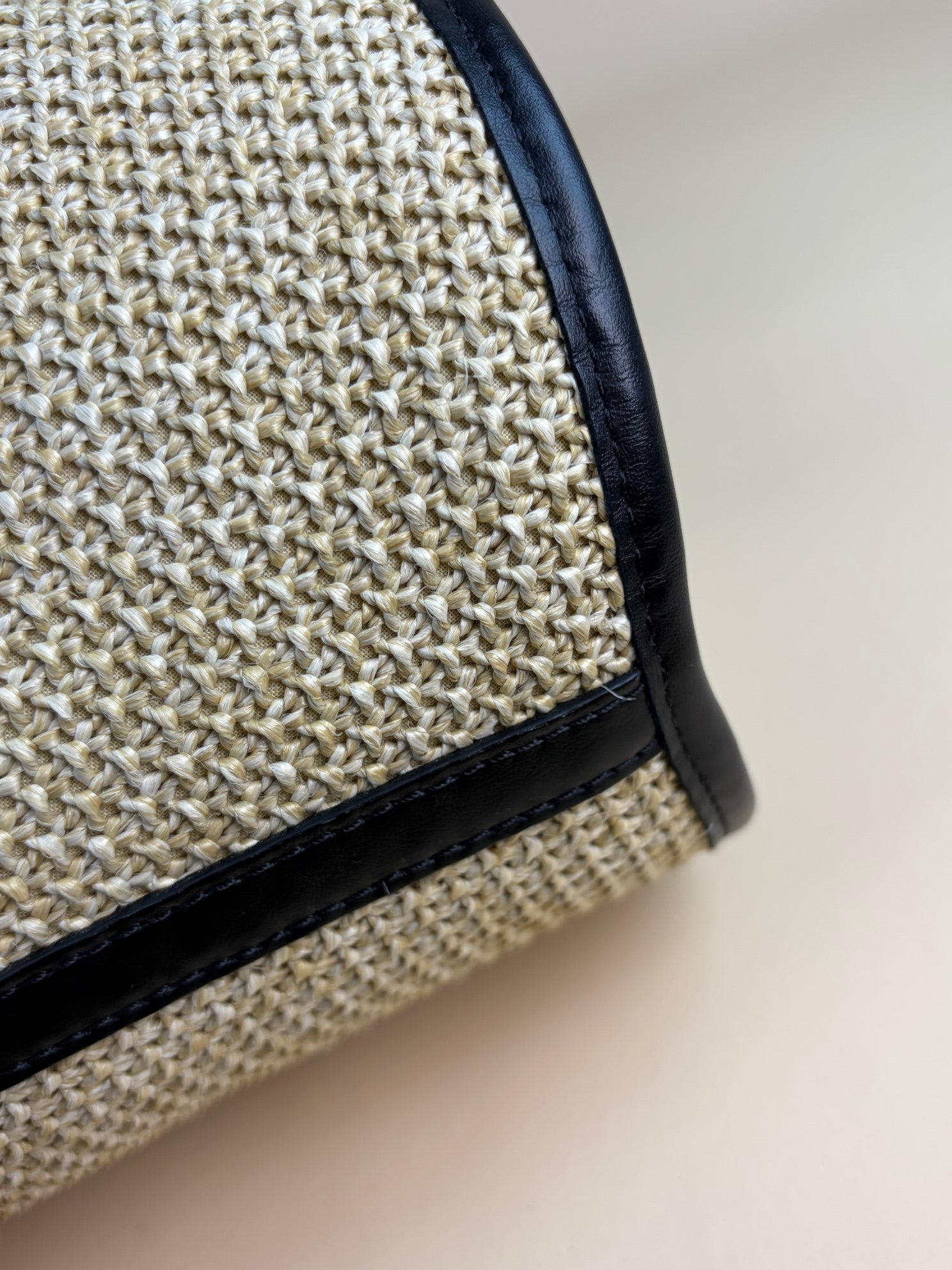 Louis Vuitton Black Saint Jacques x Raffia Tote Bag