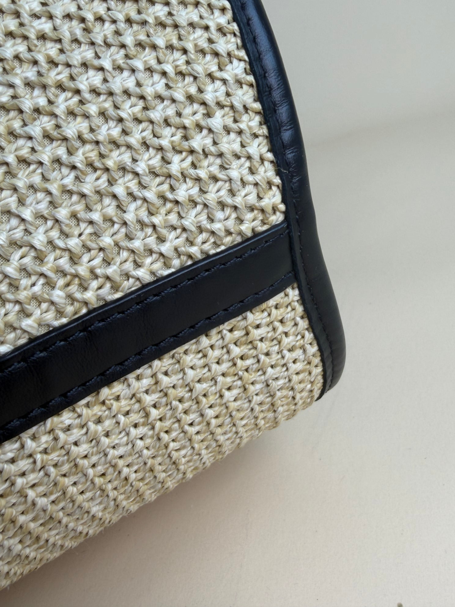 Louis Vuitton Black Saint Jacques x Raffia Tote Bag