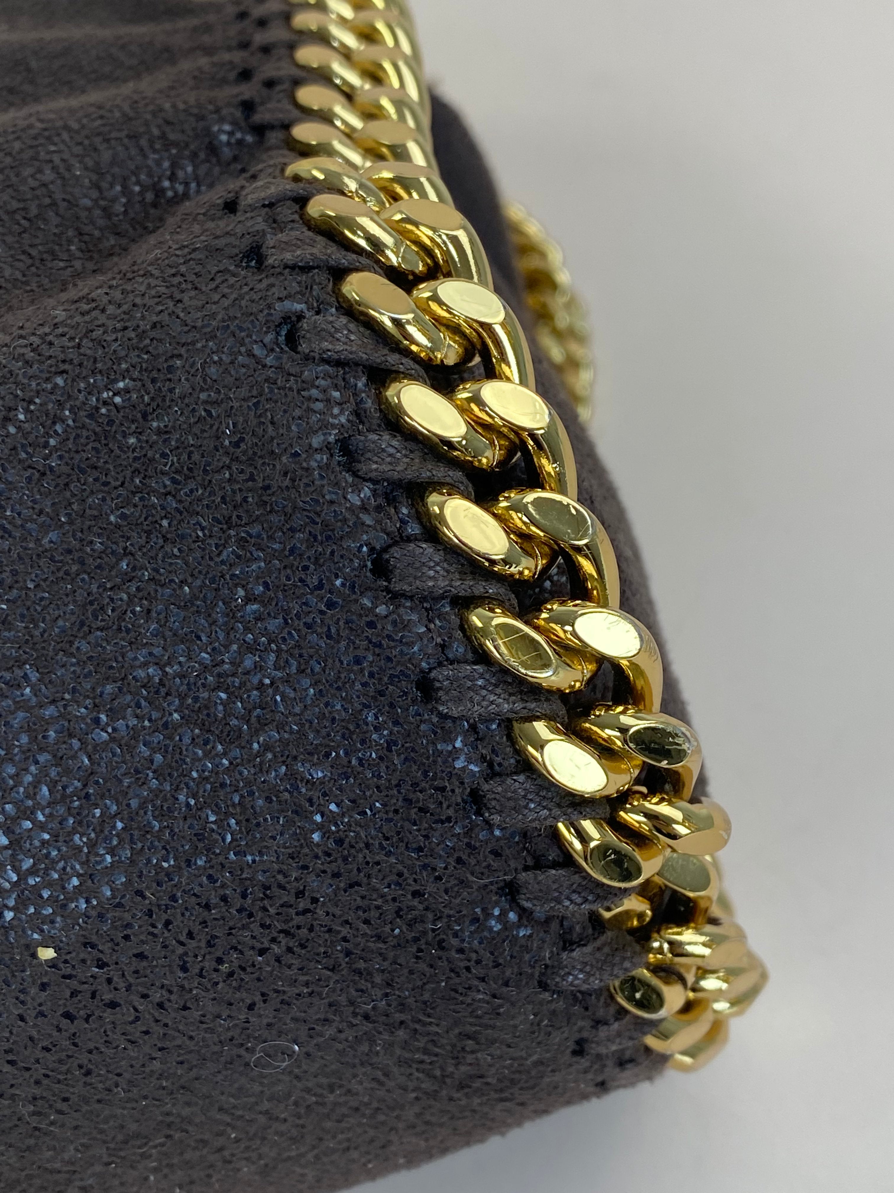 Stella Mccartney Dark Brown Falabella Mini Tote Bag with Chain
