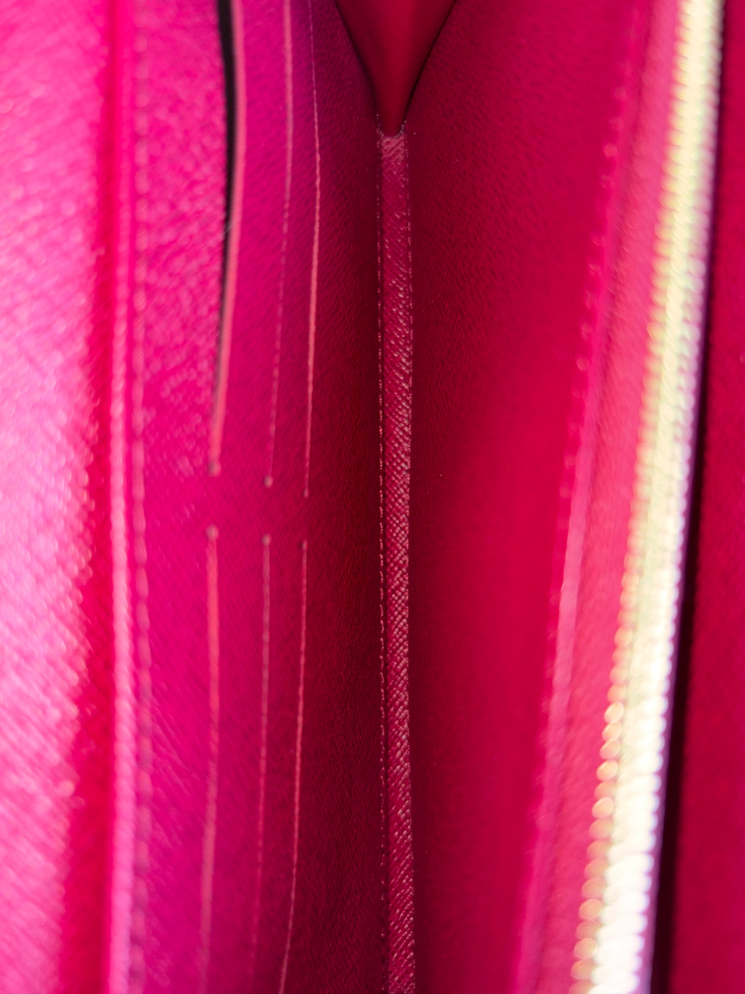 Louis Vuitton fuchsia calfskin and Monogram canvas Sarah