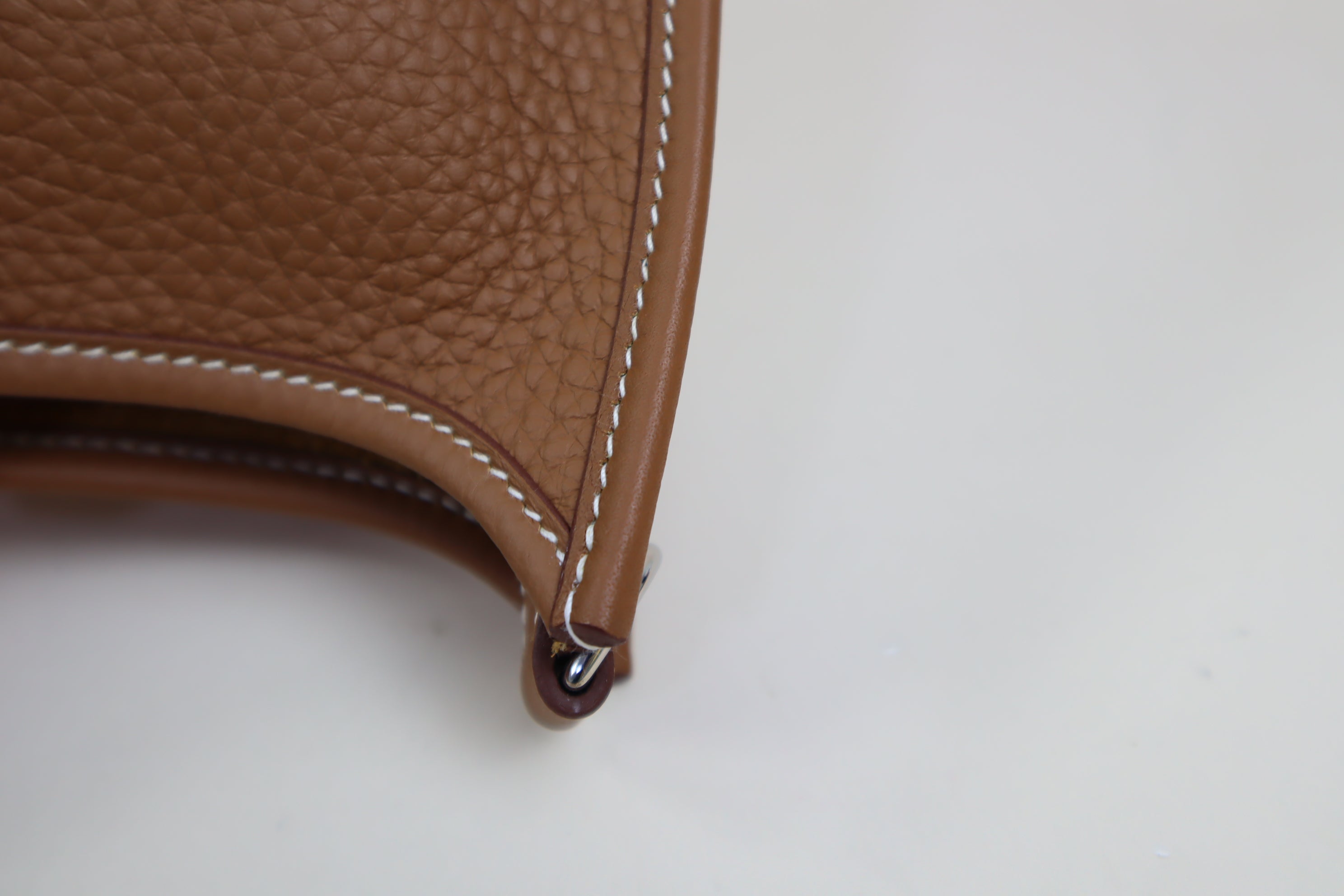 Hermes Gold Taurillon Mini Evelyne Bag