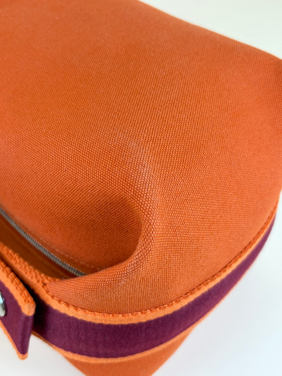 Hermes orange feu canvas Bride A Brac large case