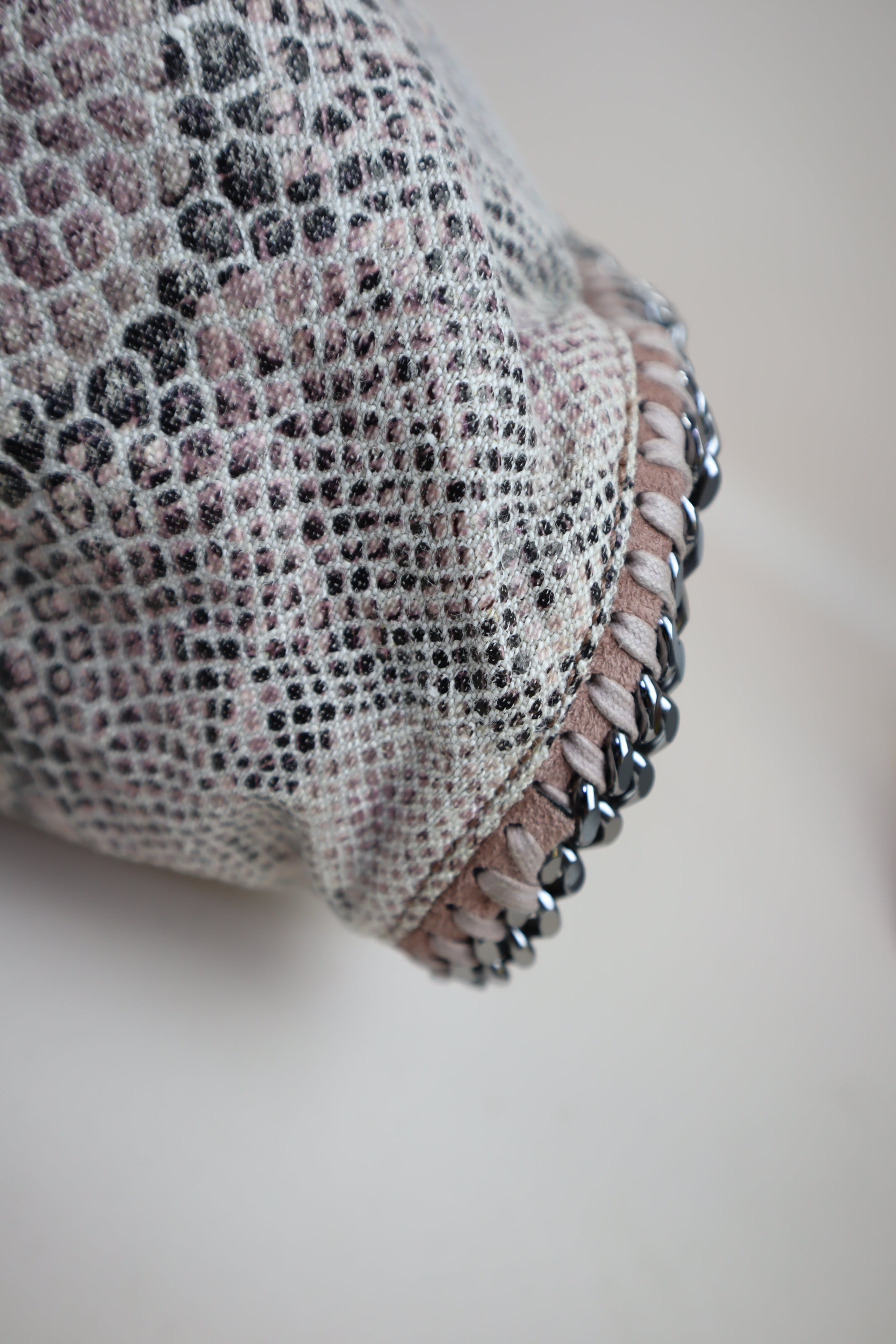 Stella Mccartney Grey Python Large Falabella Bag with Pouch