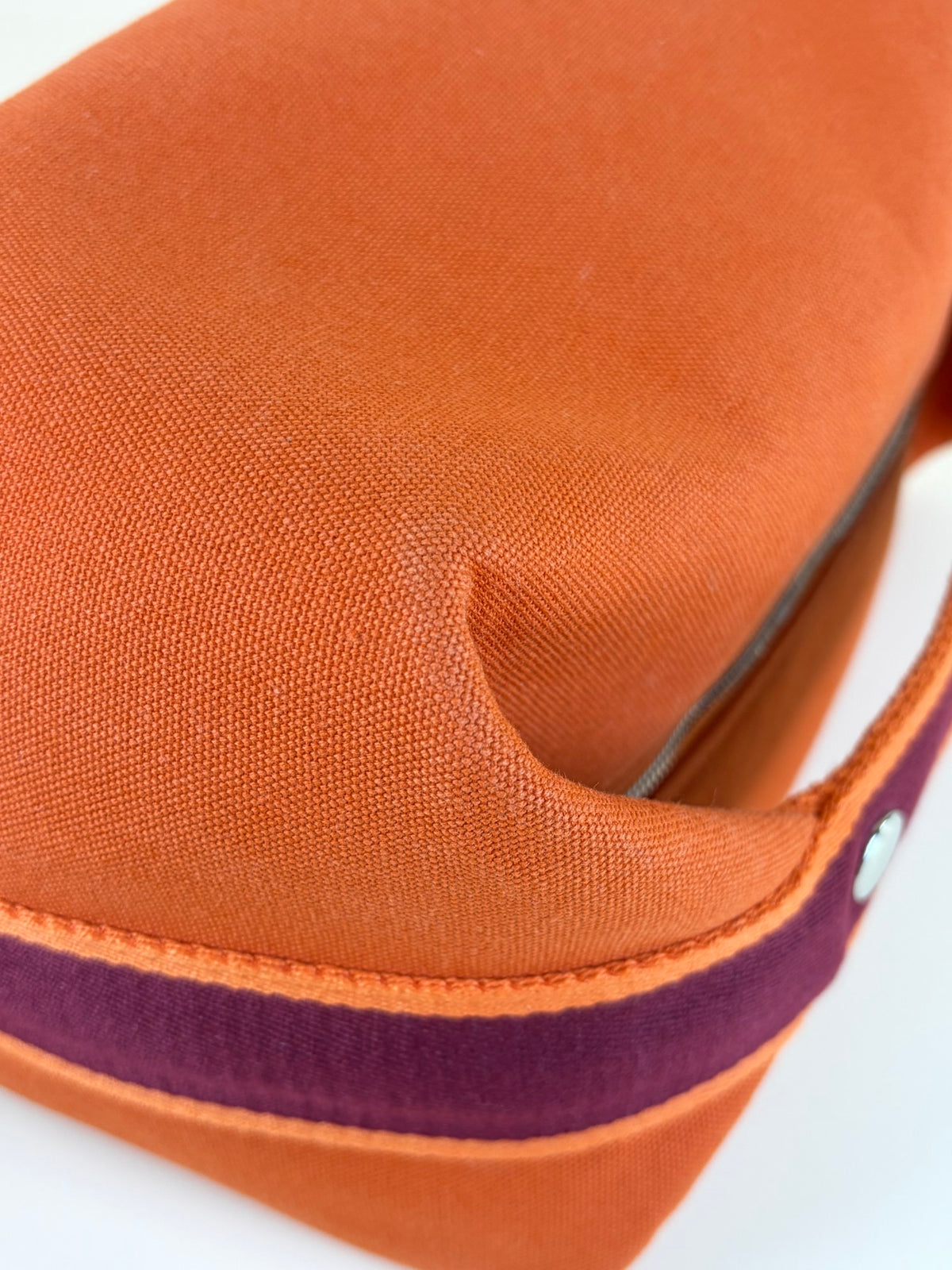 Hermes orange feu canvas Bride A Brac large case