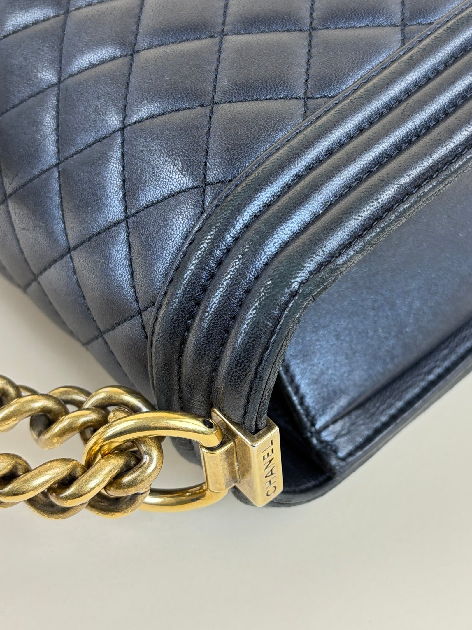 Chanel Black Classic Quilted New Medium Boy Flap Bag