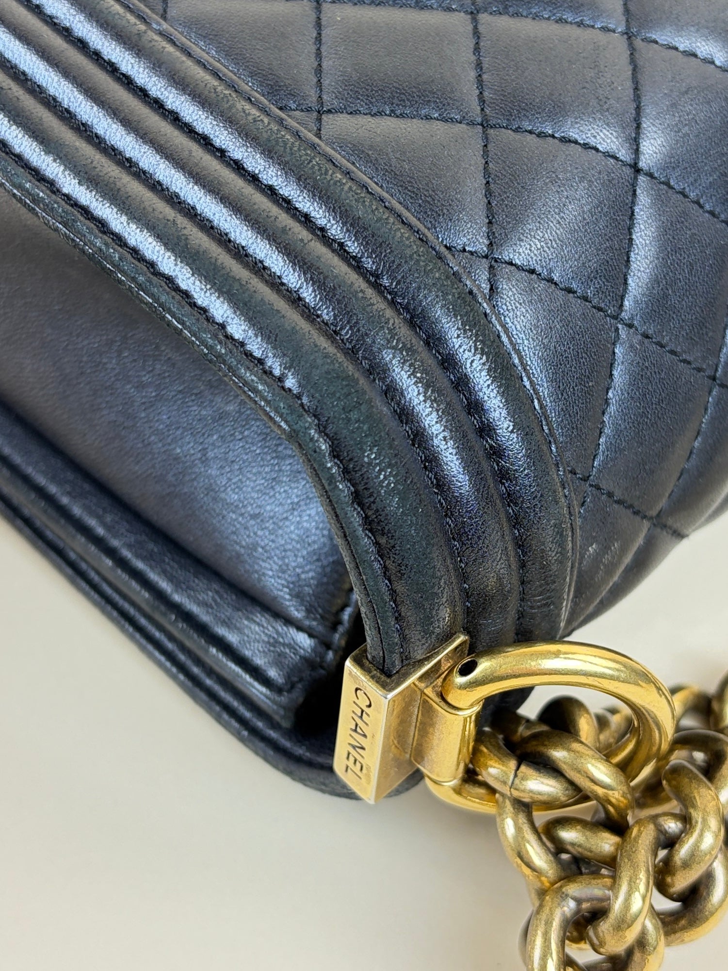 Chanel Black Classic Quilted New Medium Boy Flap Bag