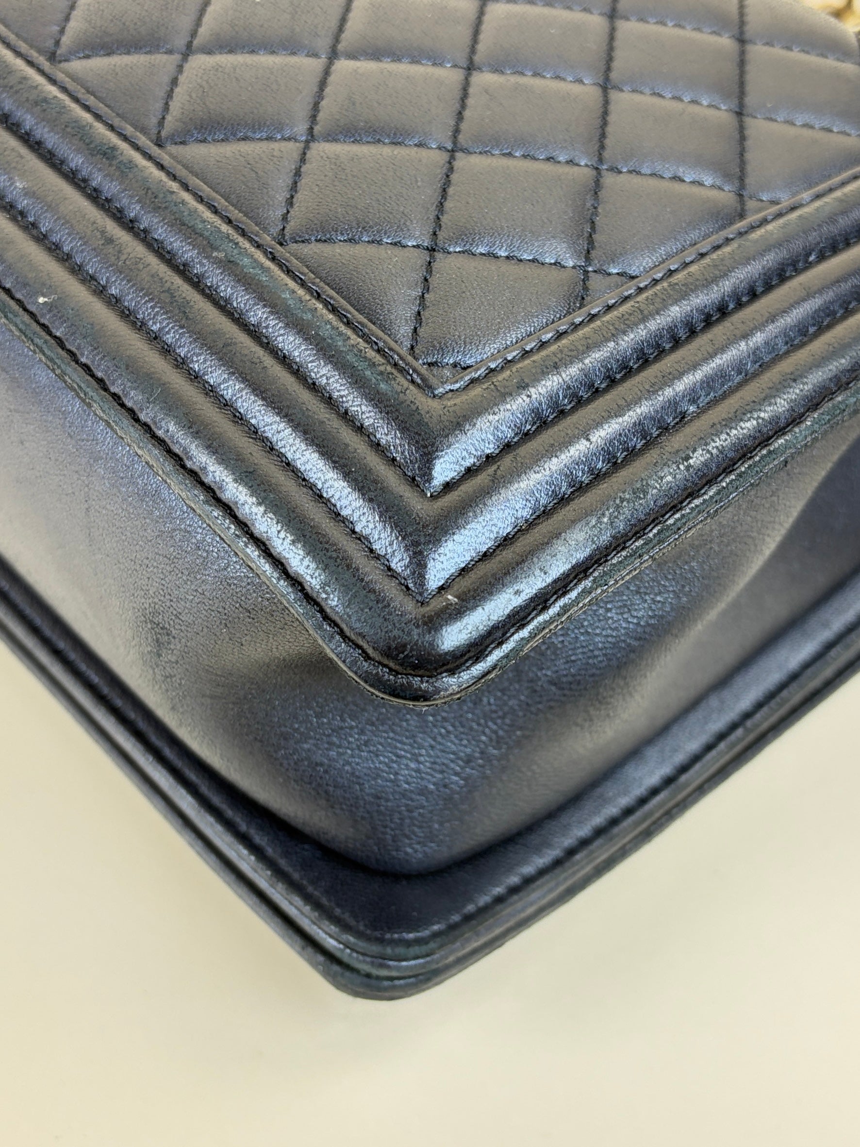 Chanel Black Classic Quilted New Medium Boy Flap Bag