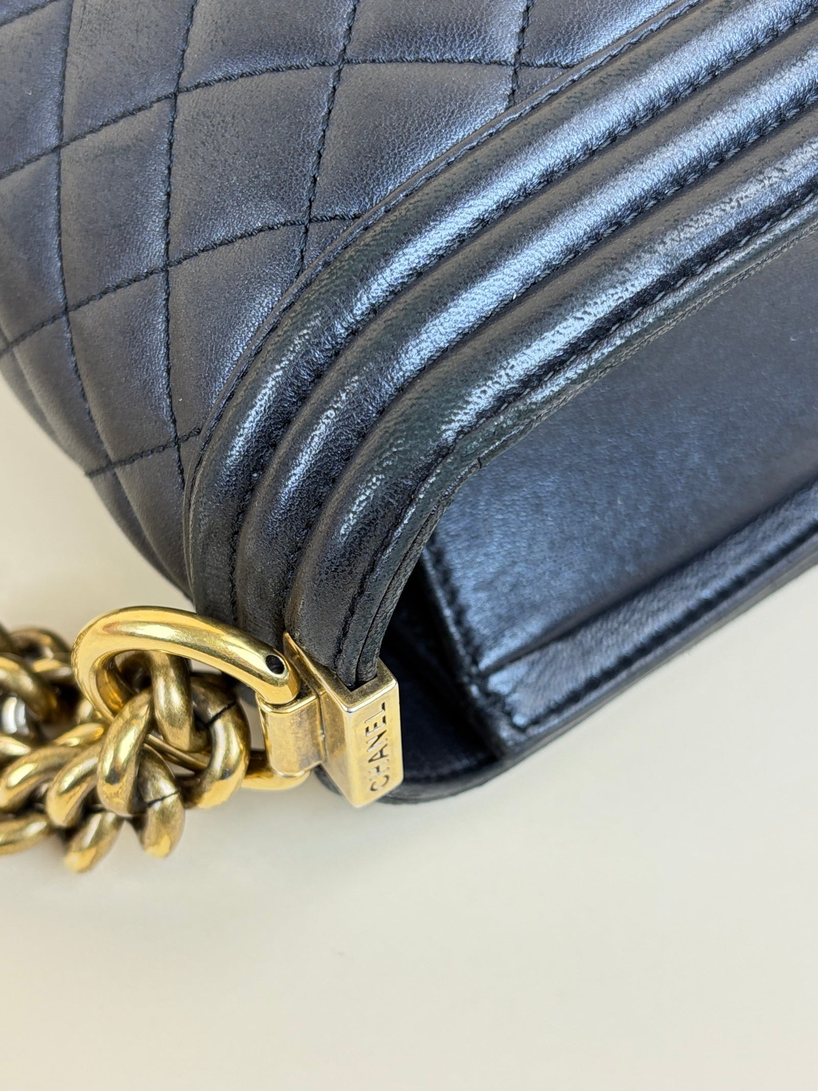 Chanel Black Classic Quilted New Medium Boy Flap Bag