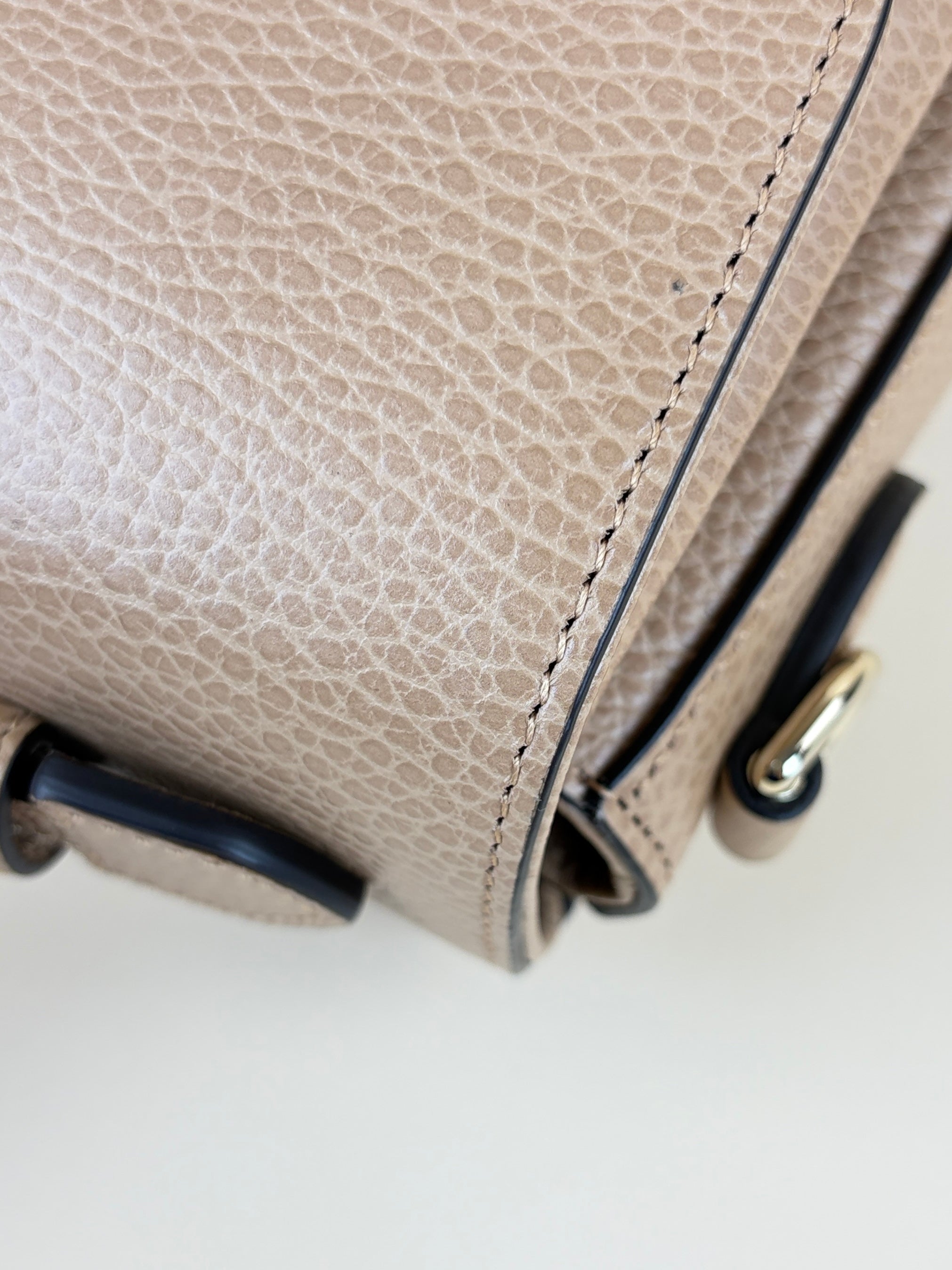 Gucci Beige Dollar Interlocking G Top Handle Shoulder Bag with Strap