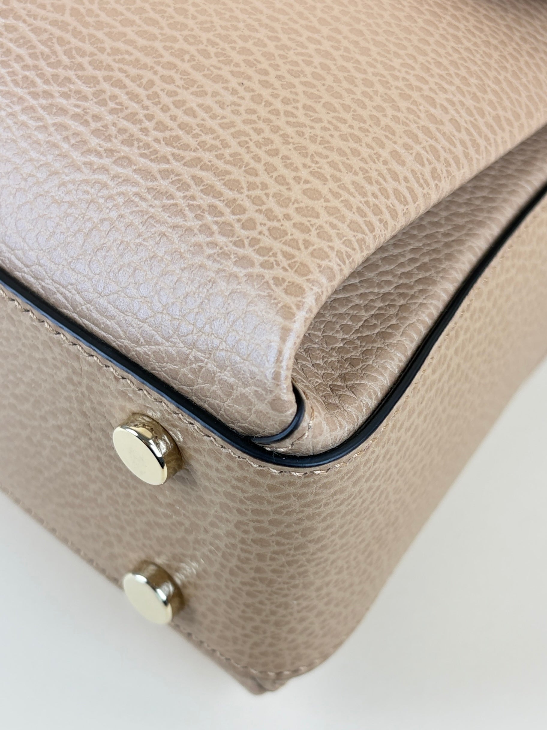 Gucci Beige Dollar Interlocking G Top Handle Shoulder Bag with Strap