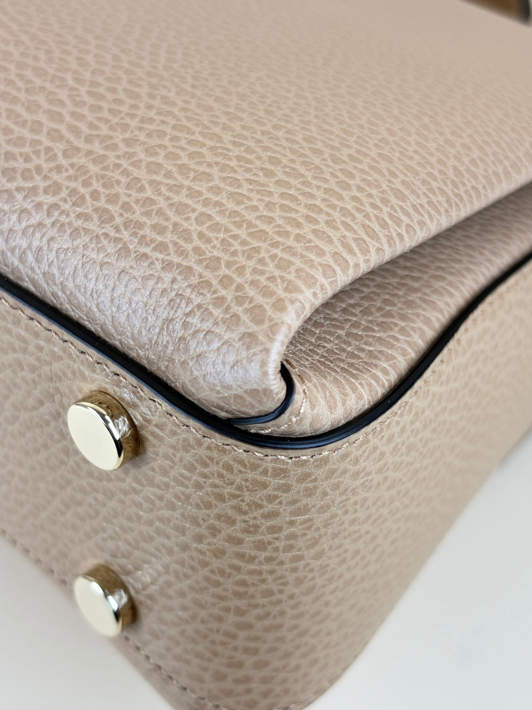 Gucci Beige Dollar Interlocking G Top Handle Shoulder Bag with Strap