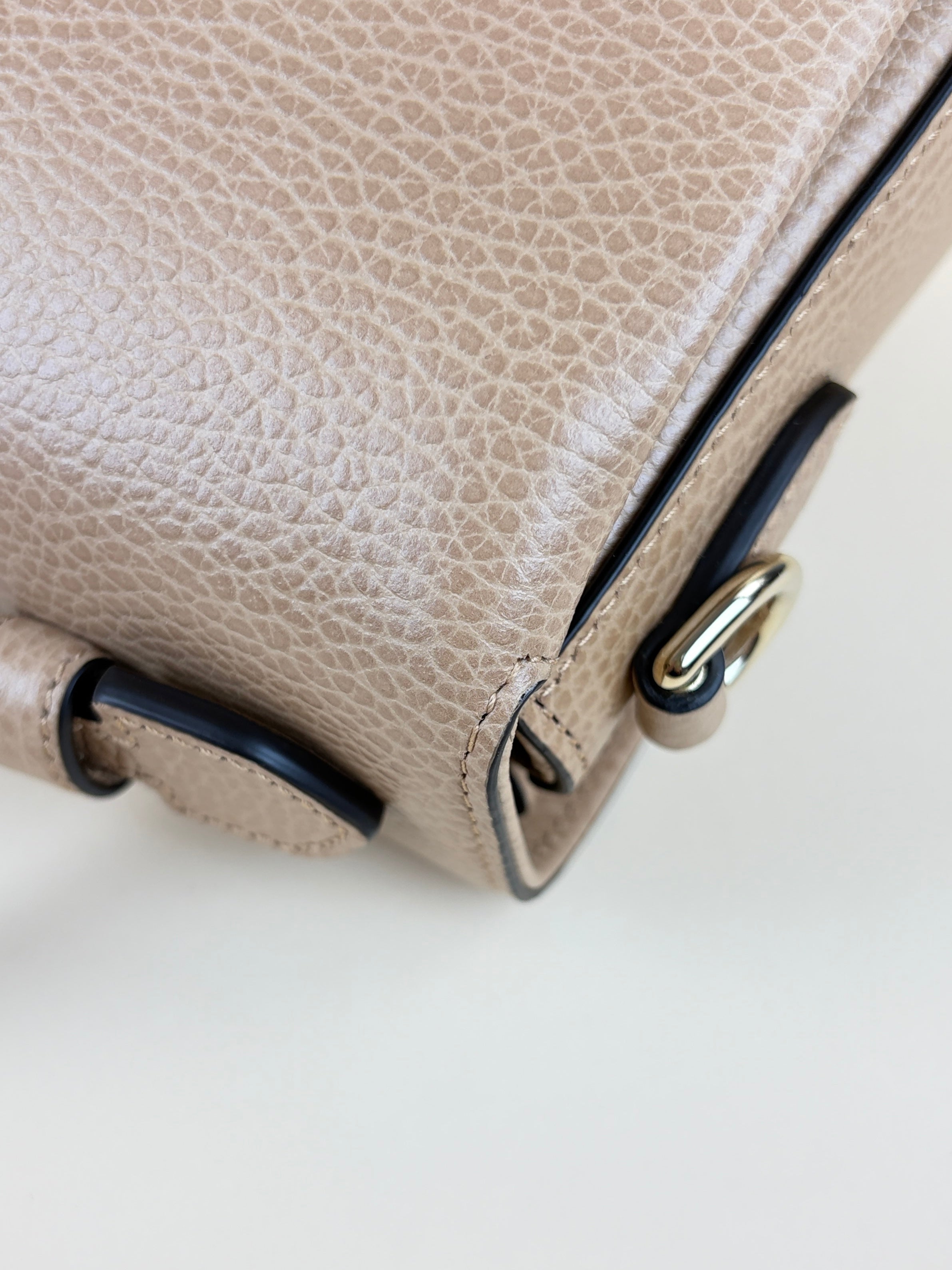 Gucci Beige Dollar Interlocking G Top Handle Shoulder Bag with Strap
