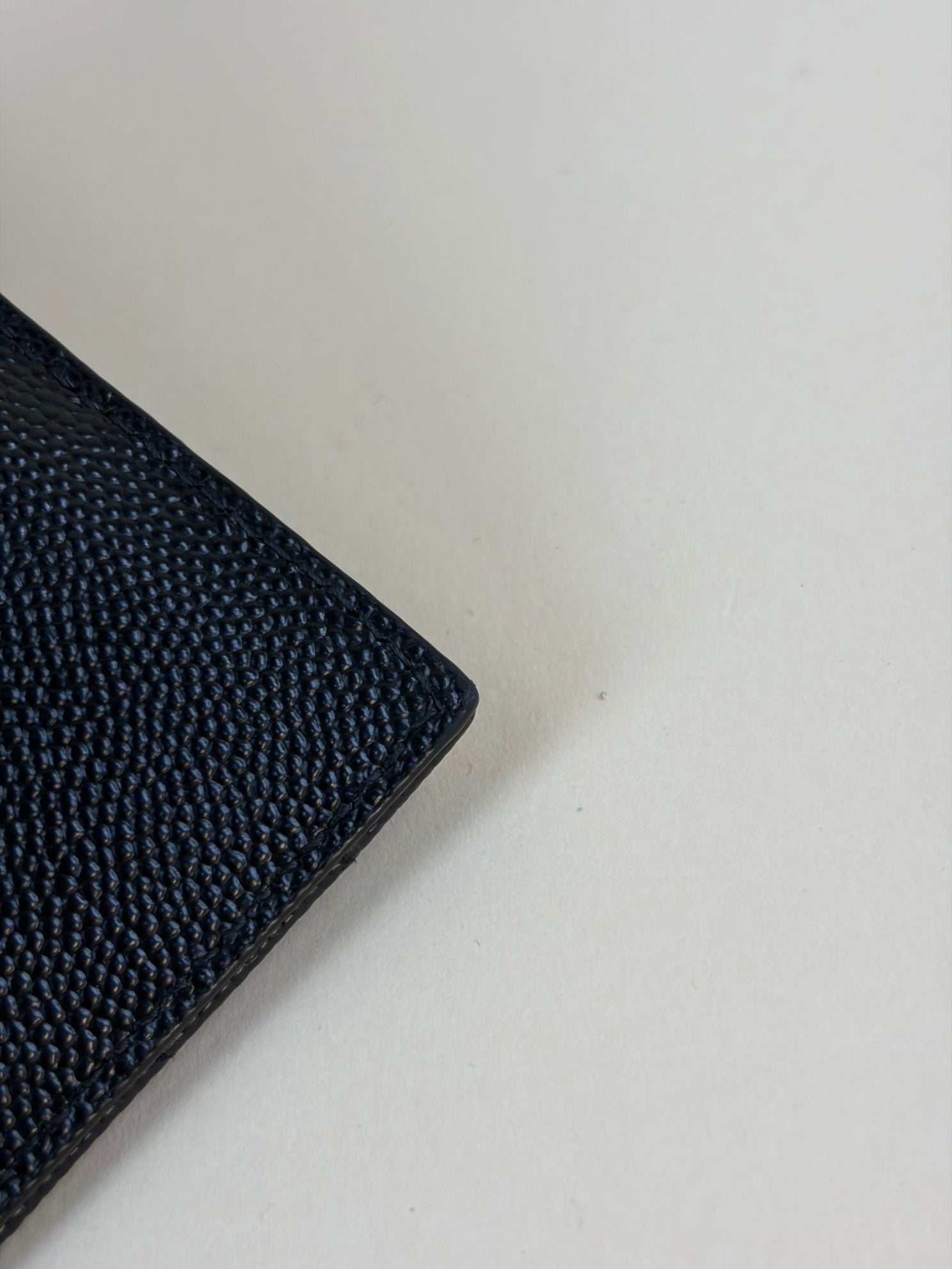 YSL cardholder black leather