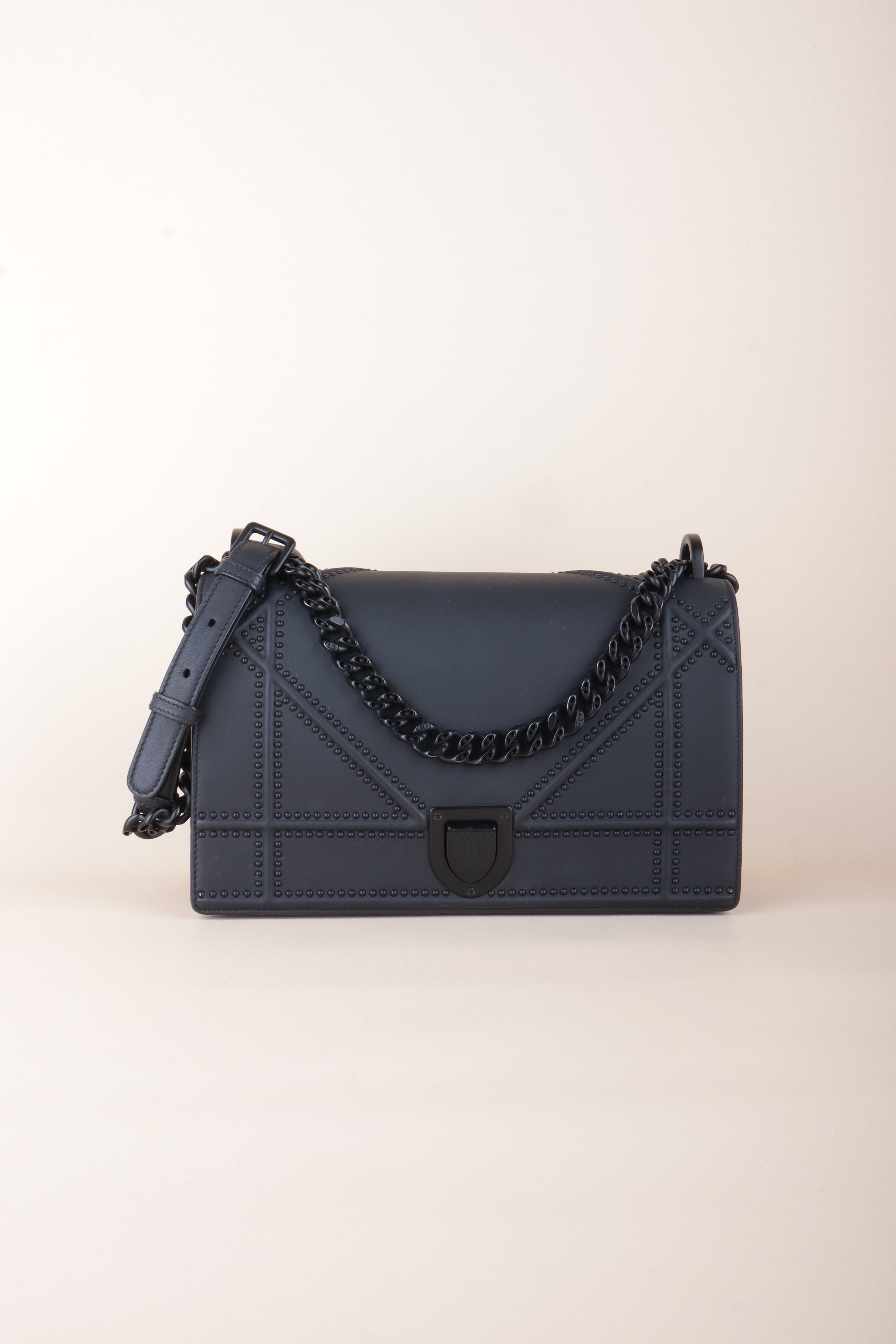DIOR medium with matt studded black diorama