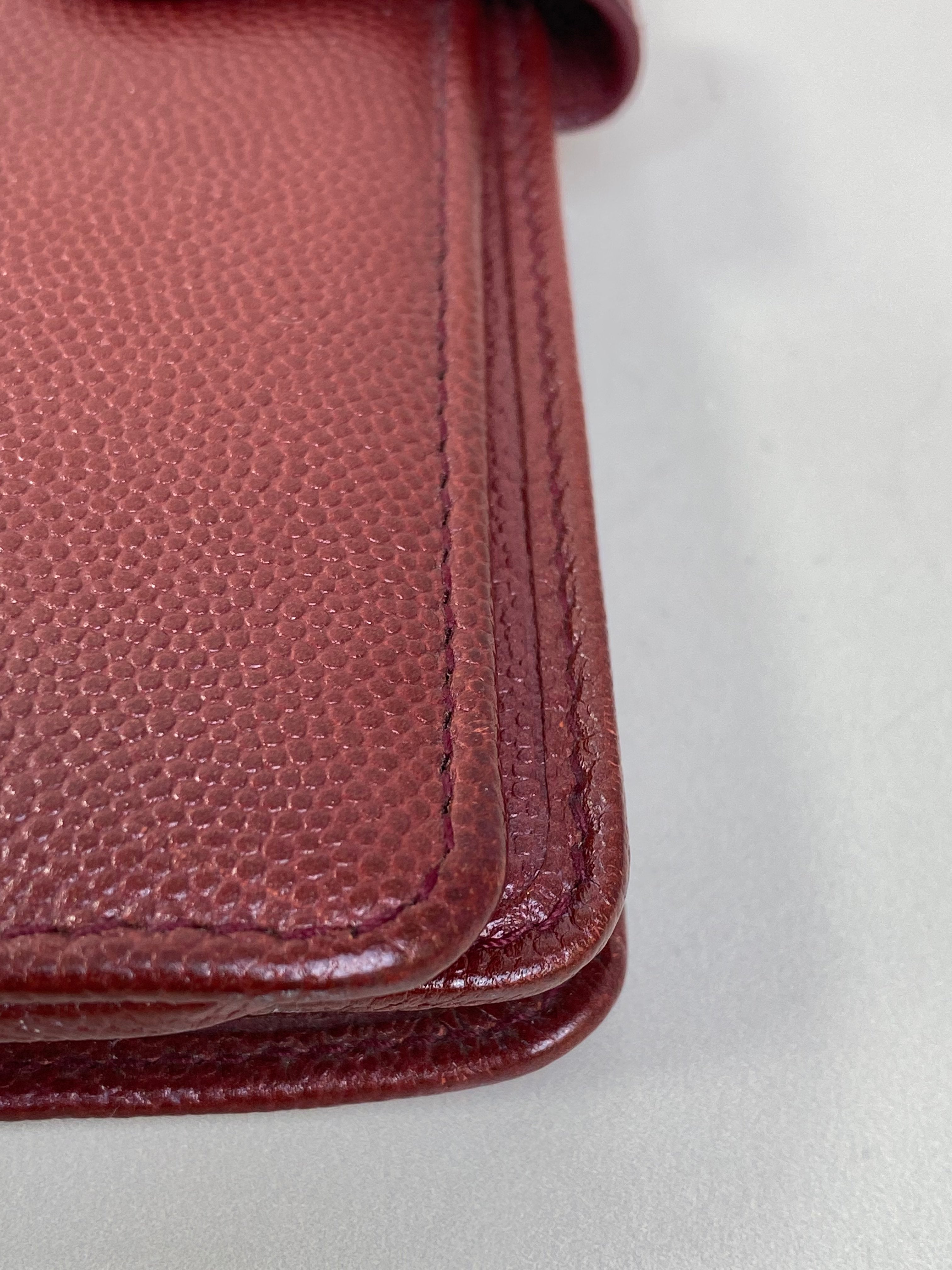Chanel Red Fold Long Wallet