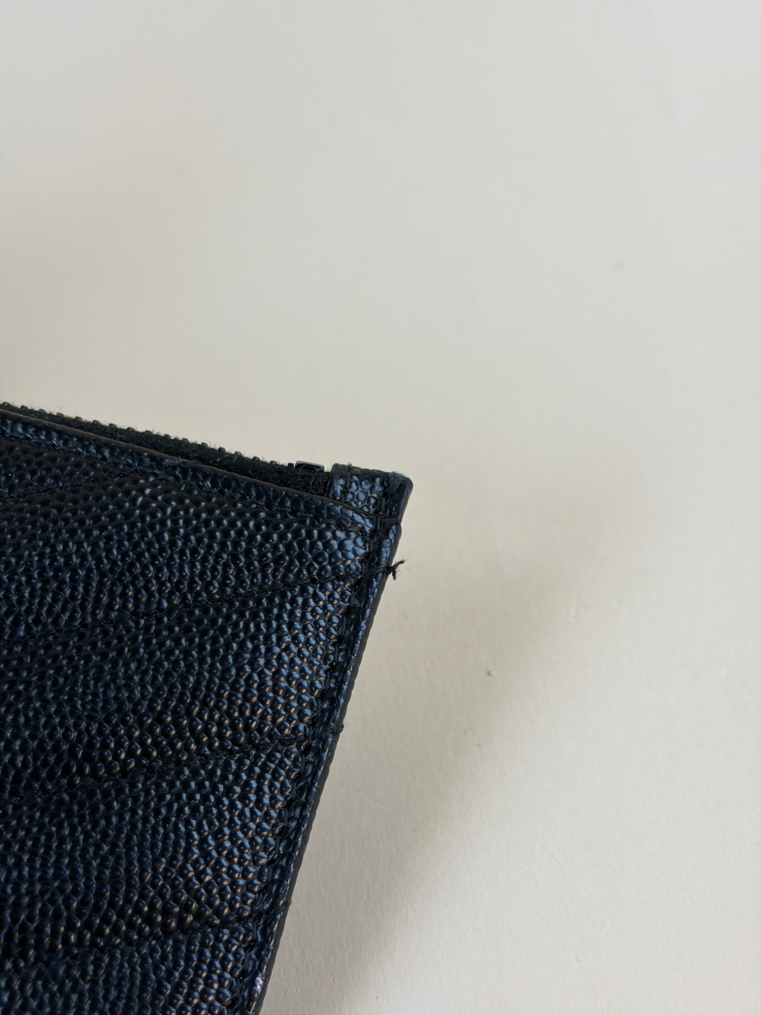 YSL cardholder black leather