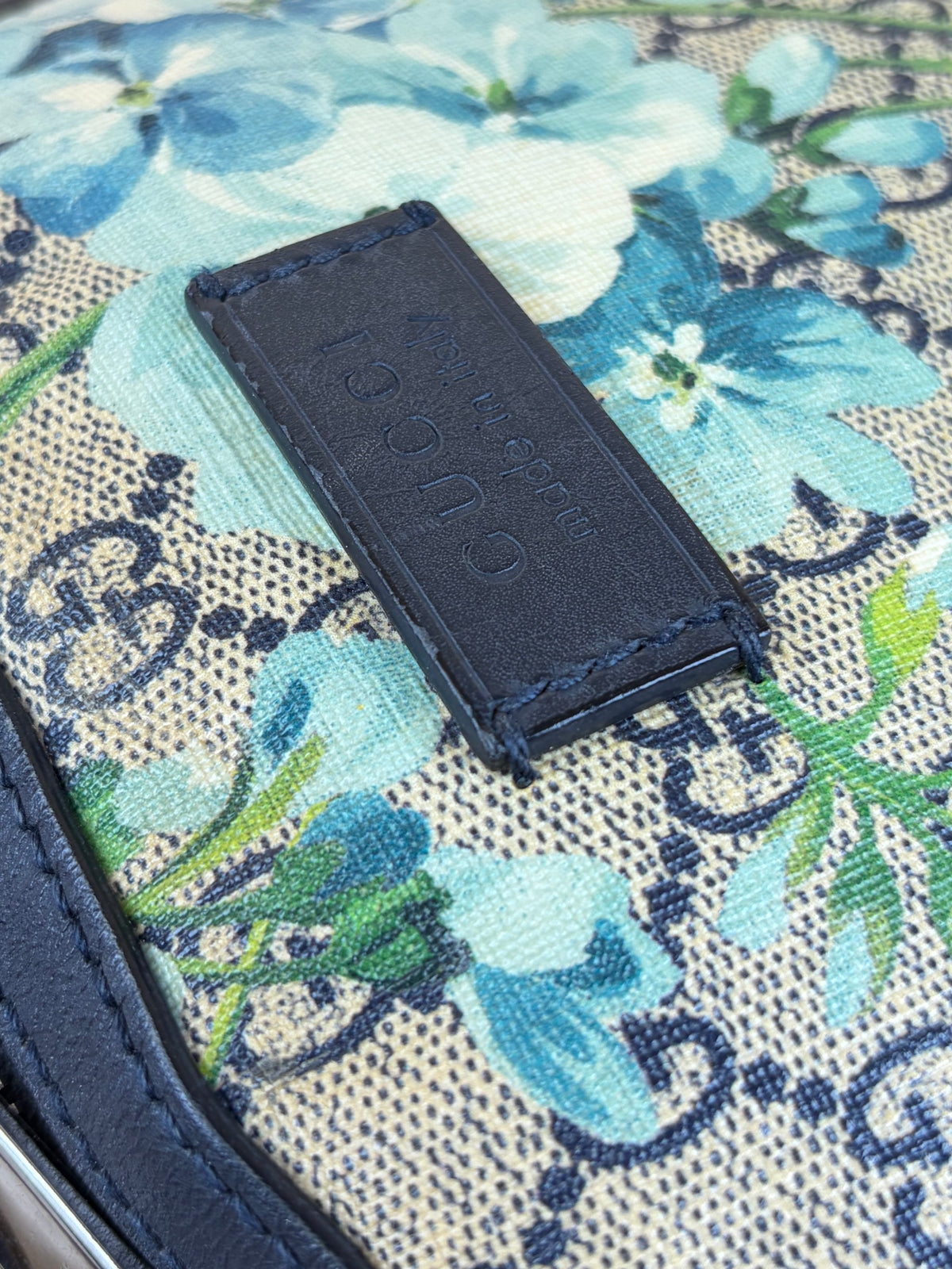 Gucci GG Supreme monogram blooms in blue Backpack Bag
