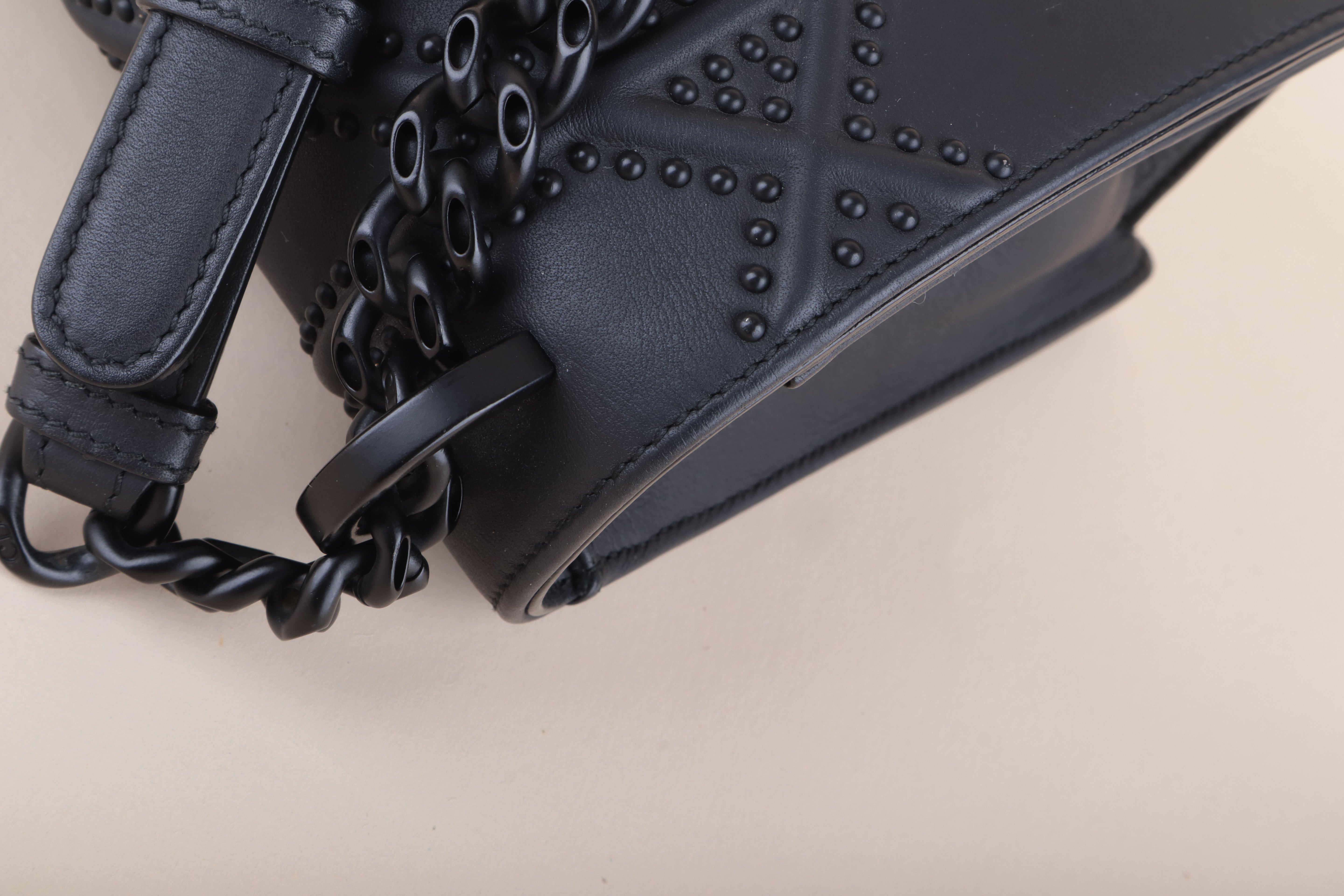 DIOR medium with matt studded black diorama