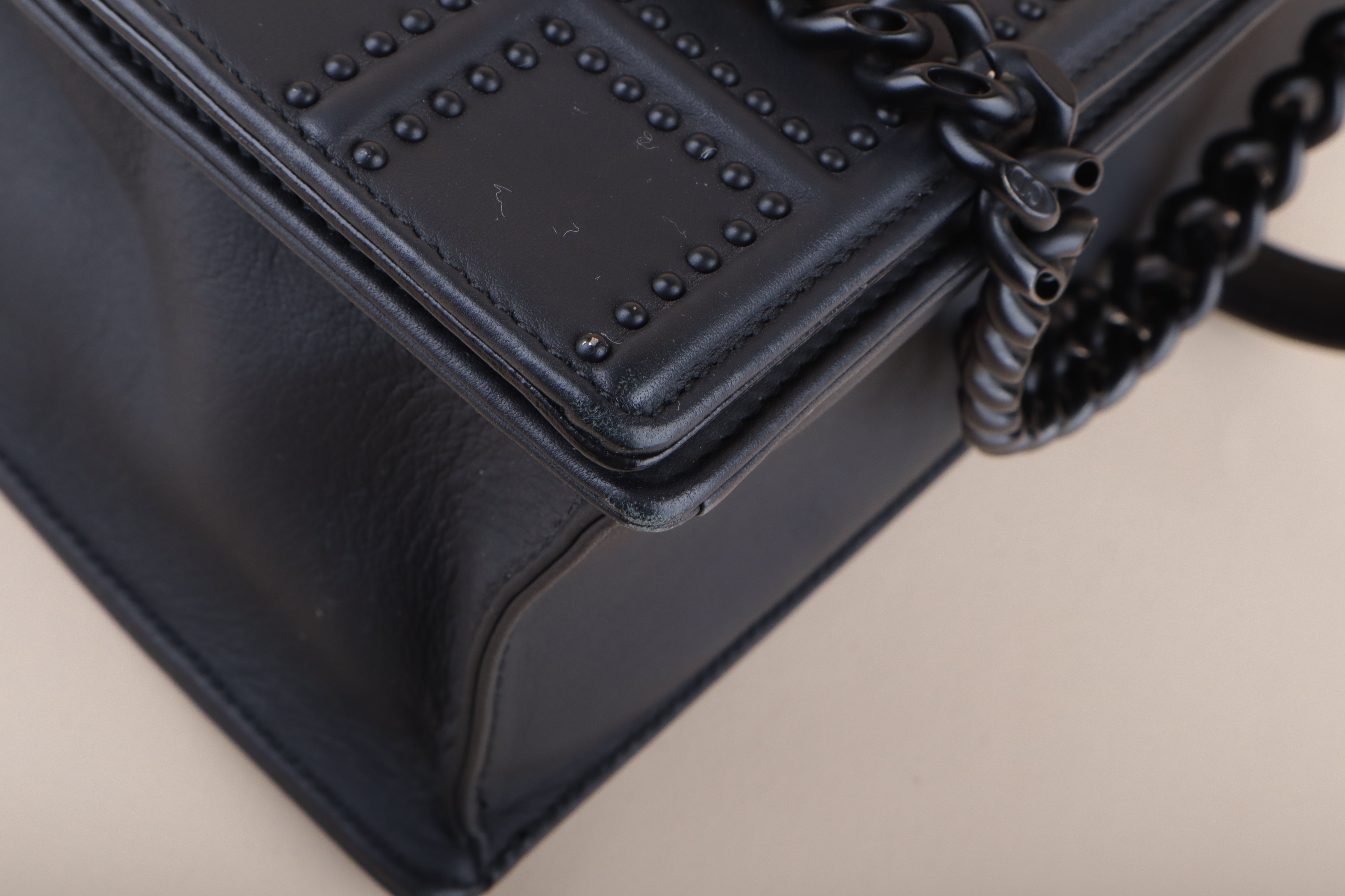 DIOR medium with matt studded black diorama