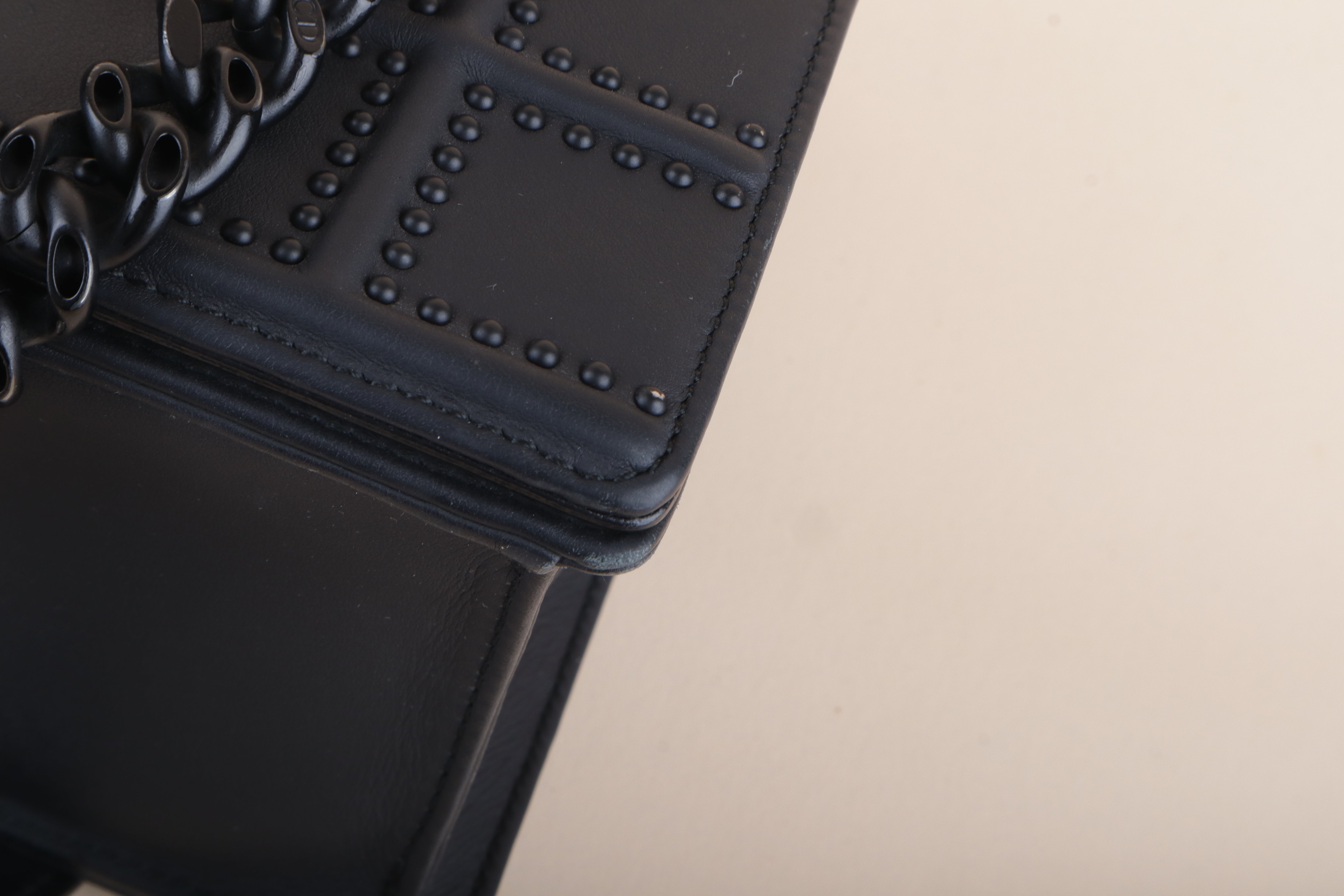 DIOR medium with matt studded black diorama