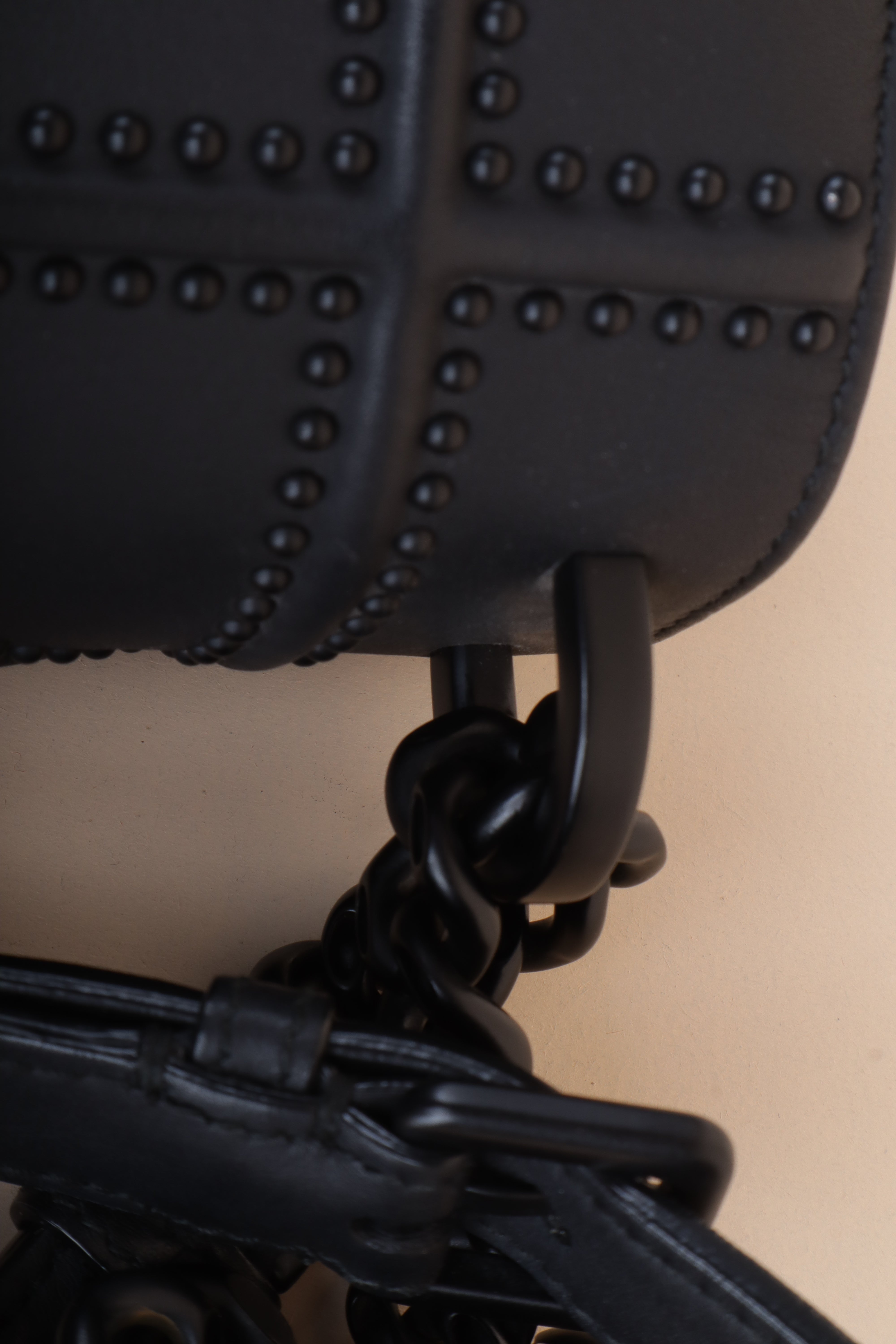 DIOR medium with matt studded black diorama